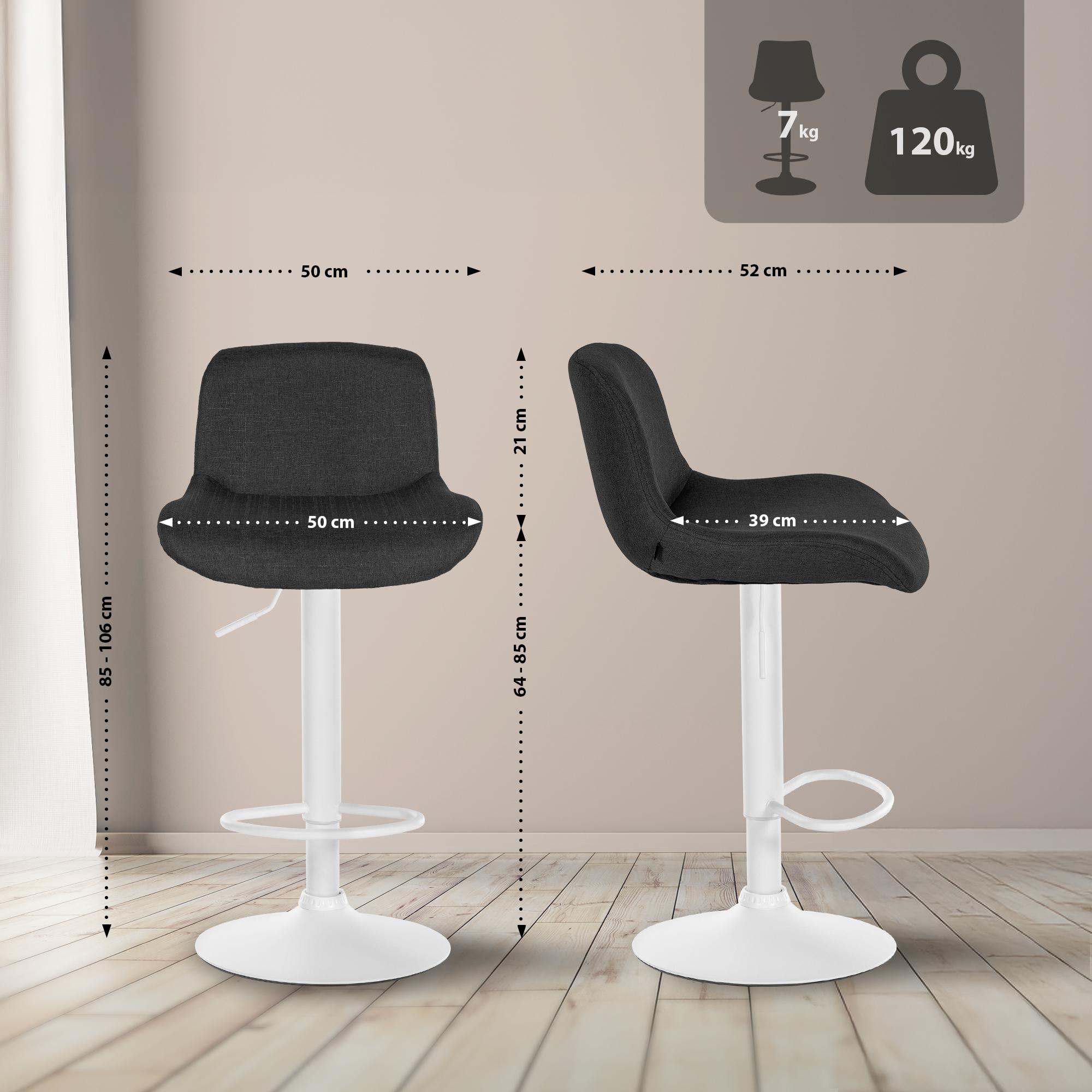 Tabouret de bar Solon blanc