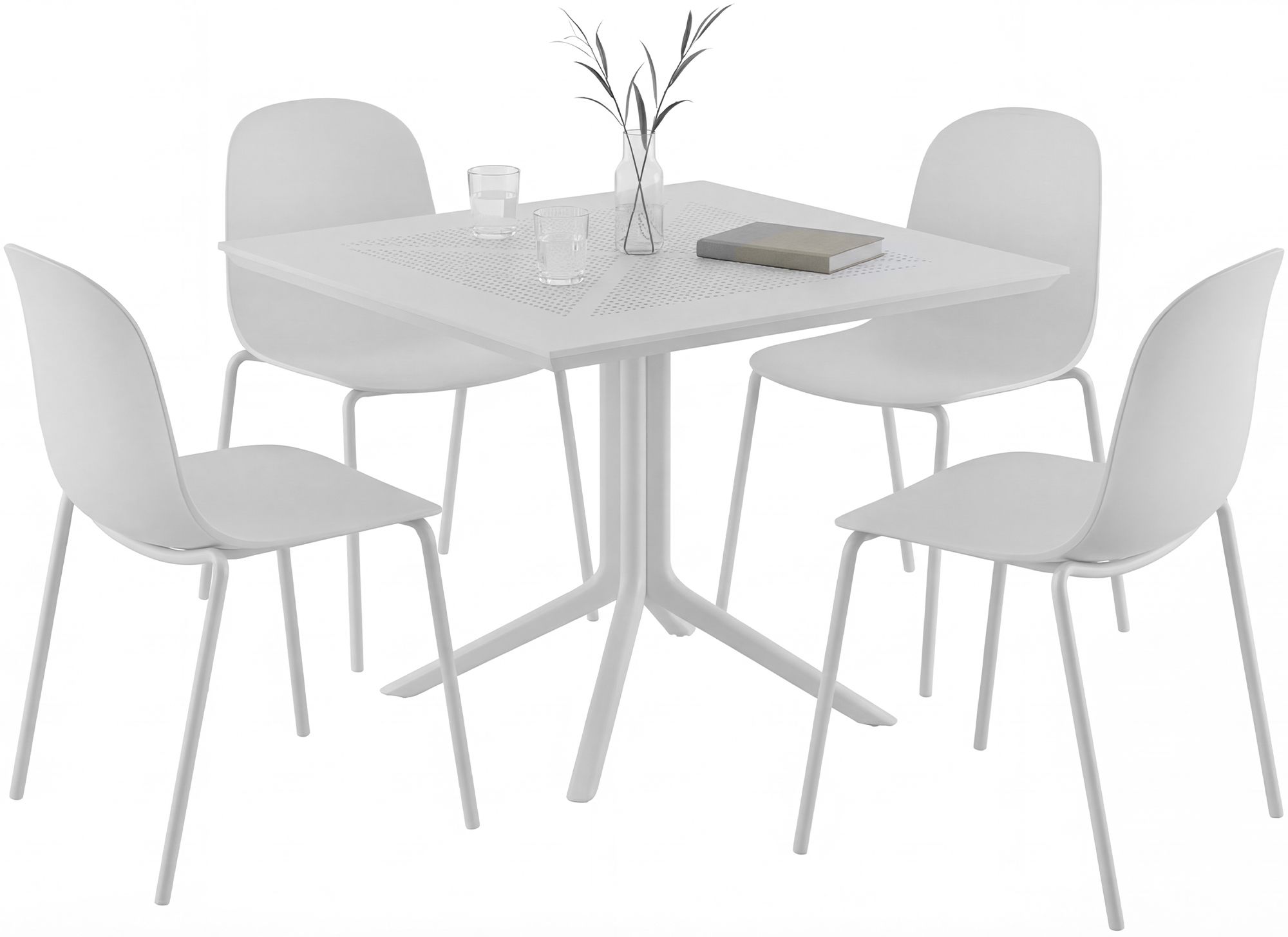 Ensemble de jardin Zeron avec 4 chaises