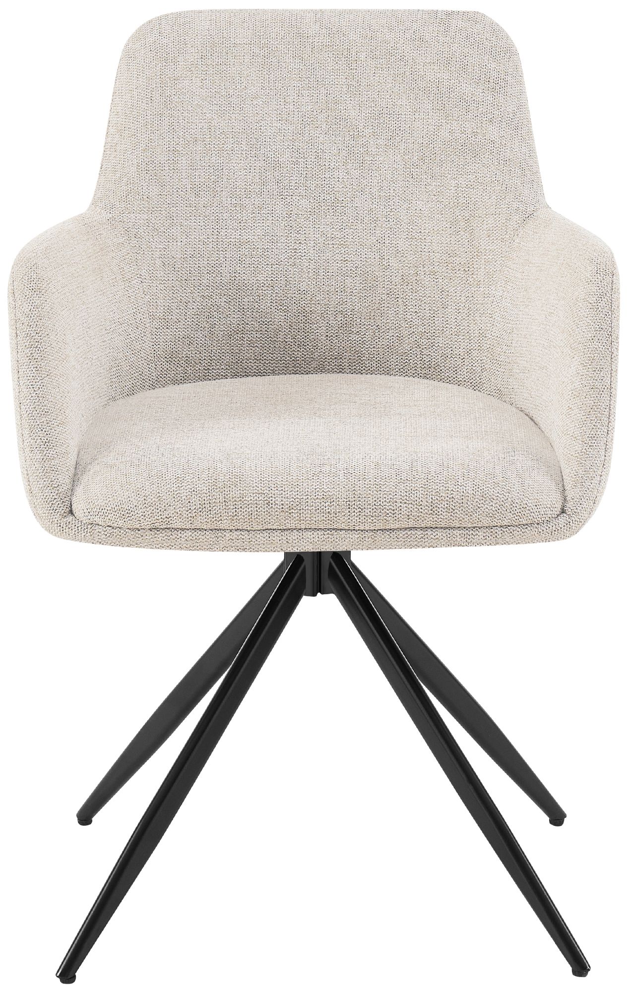 Lot de 2 chaises de salle a manger Olema en tissu