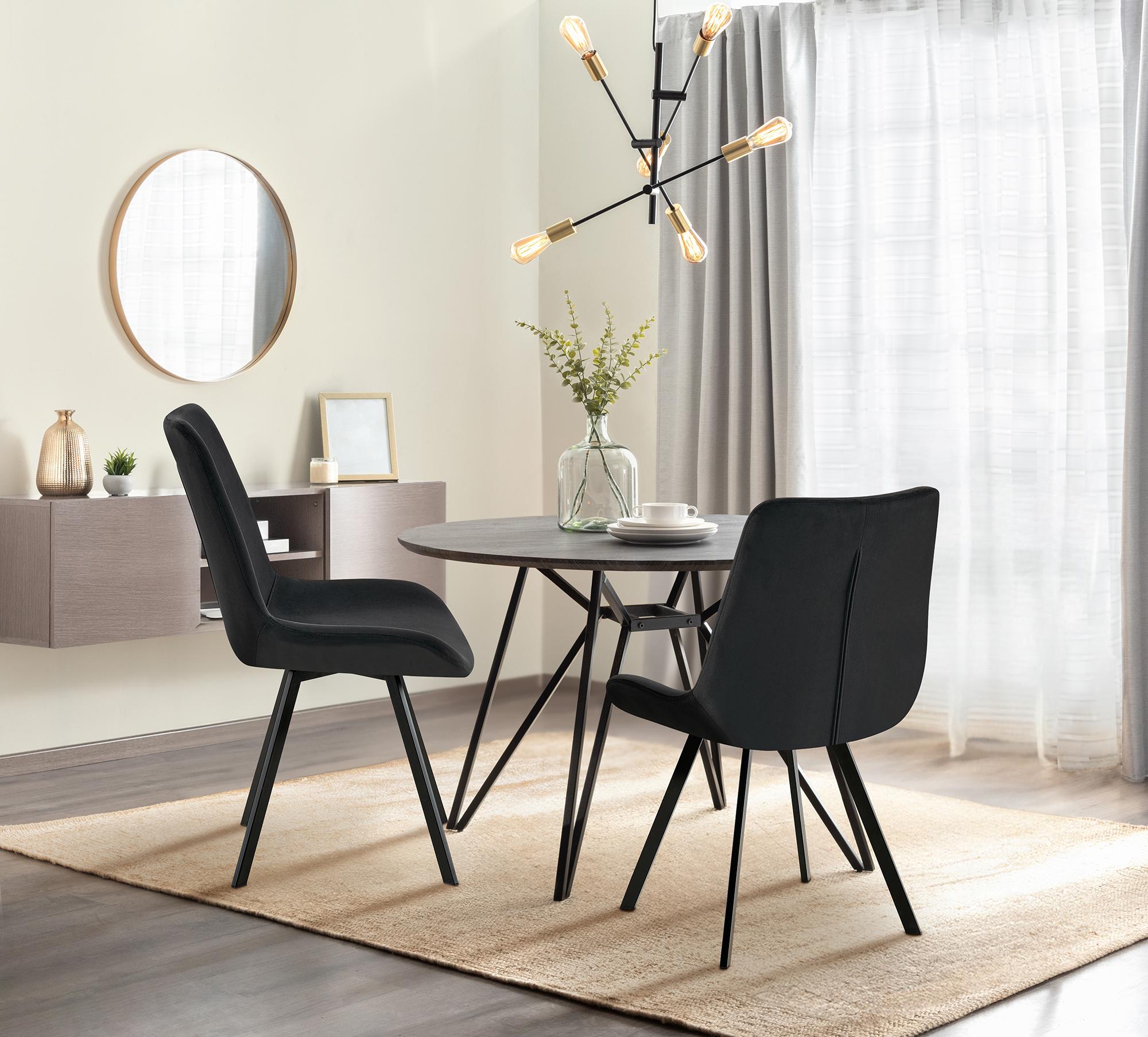 Chaise de salle à manger Lewes velours