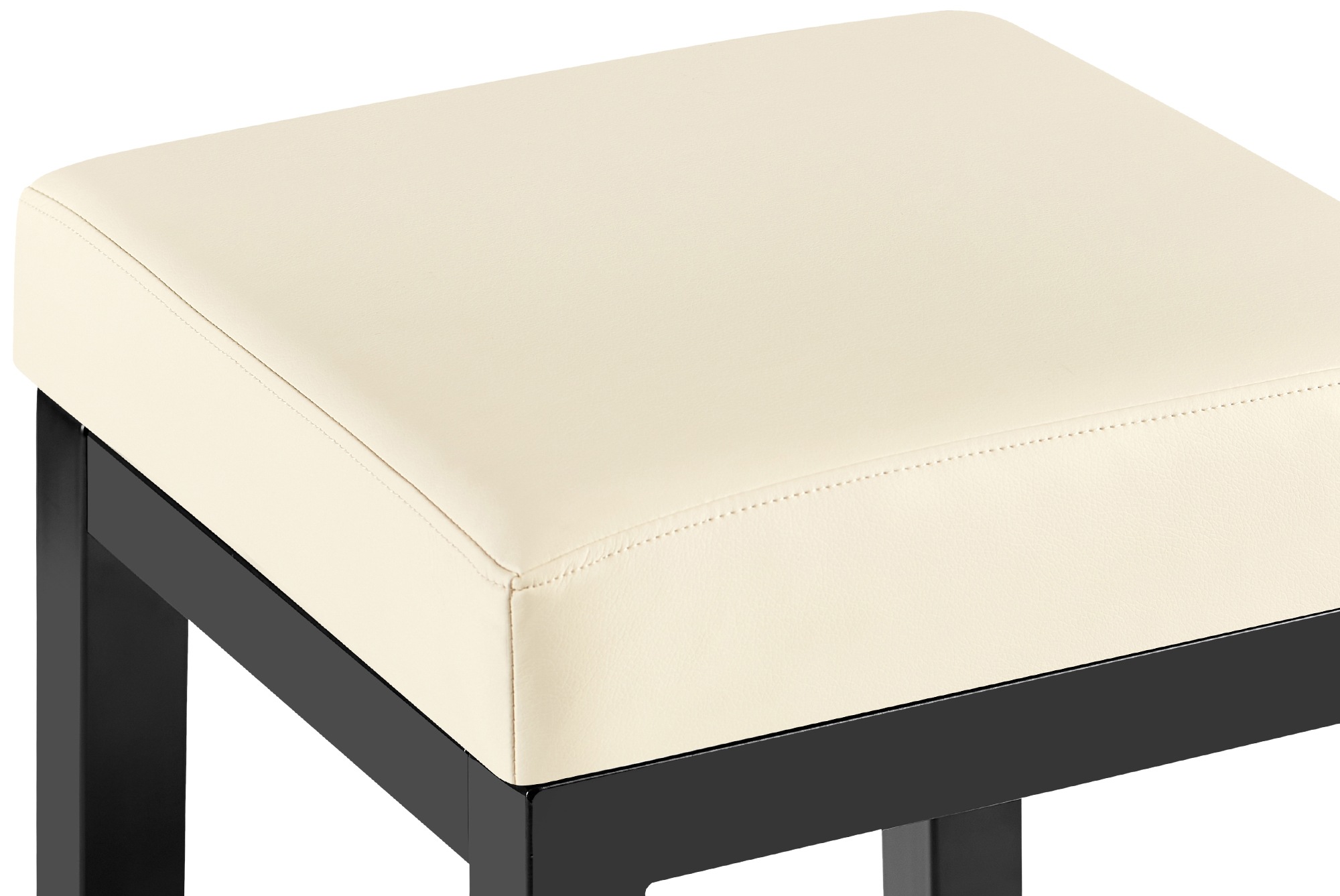 Tabouret de bar Taylor revêtement similicuir hauteur d'assise 78 cm piètement métal noir