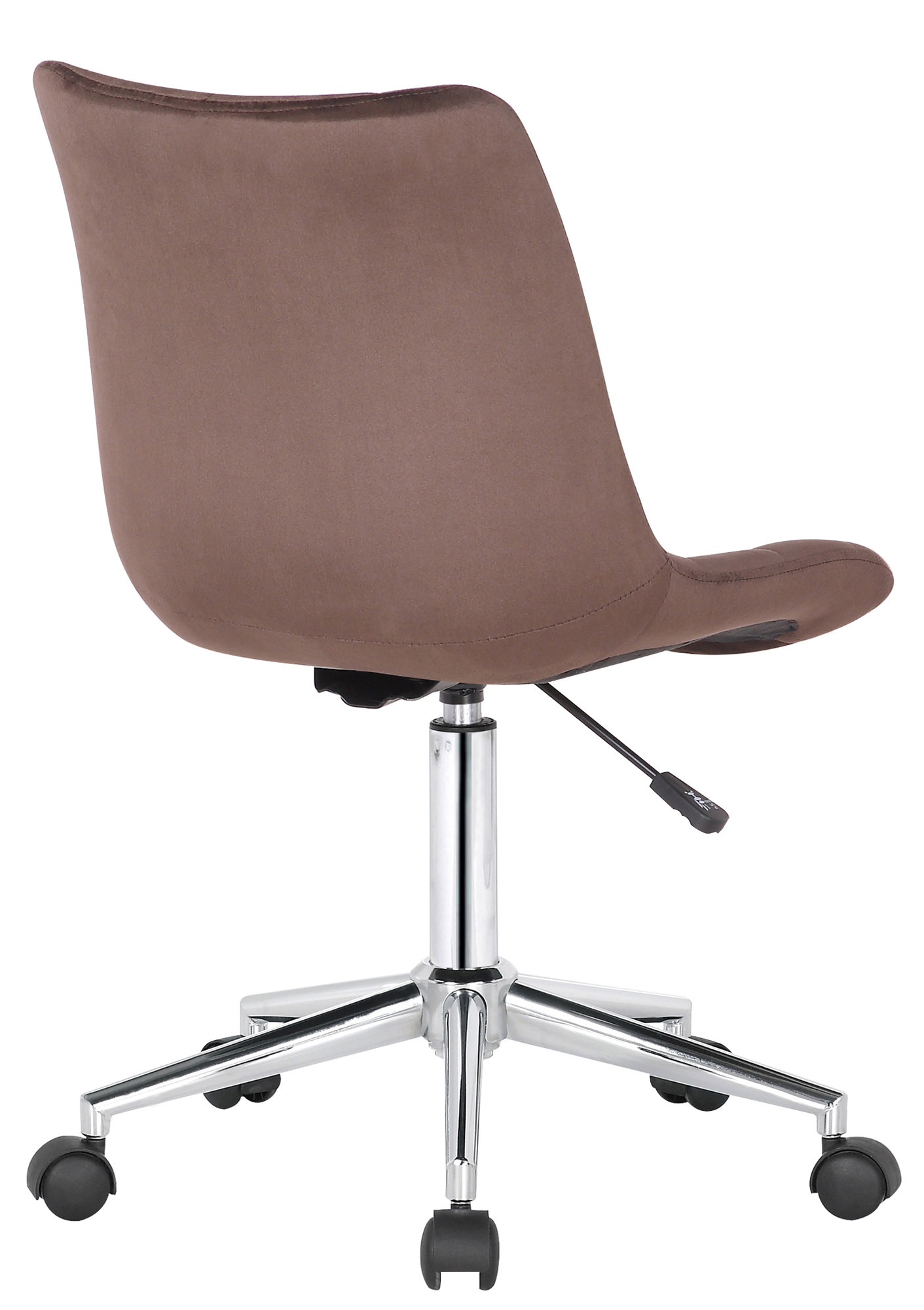 Chaise de bureau pivotant Medford en Velours avec Hauteur ajustable et Roulettes
