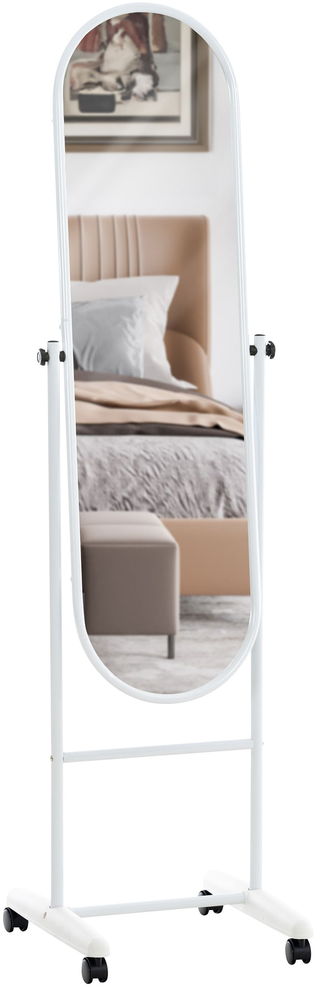 Miroir sur pieds Nane avec roulettes