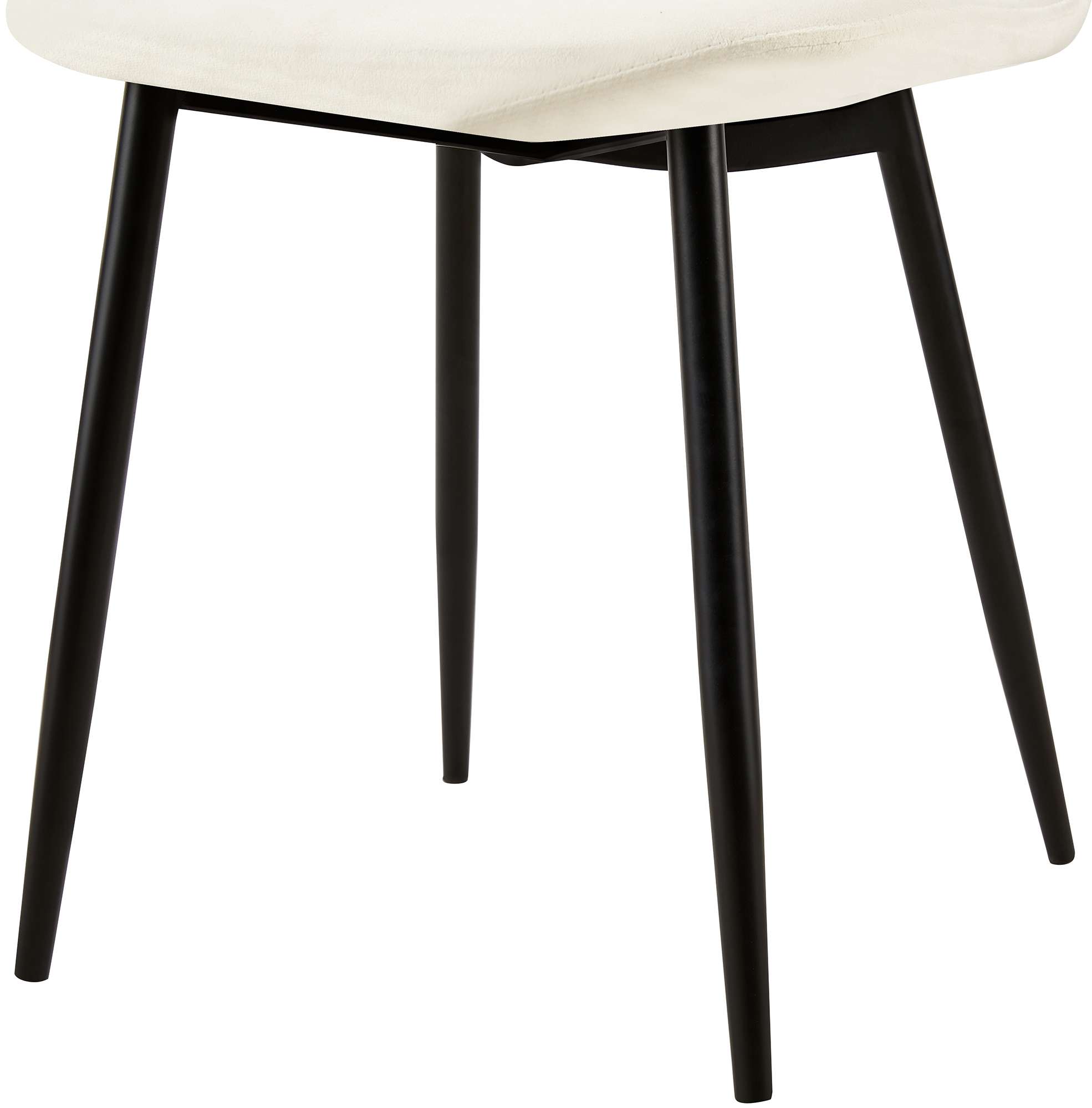 Lot de 4 Chaises de salle à manger Giverny avec Piètement en métal noir