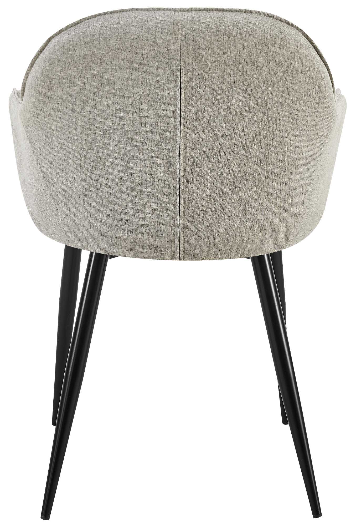 Chaise de salle à manger Boise en Tissu avec Piètement en Métal noir