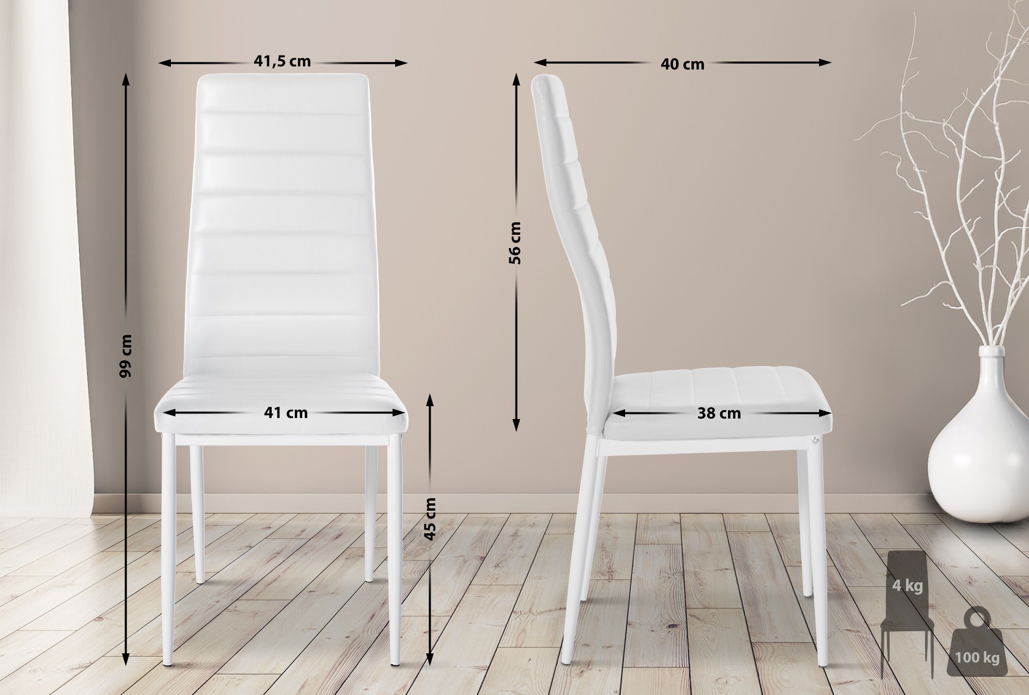 Lot de 6 chaises de salle à manger Mayfair