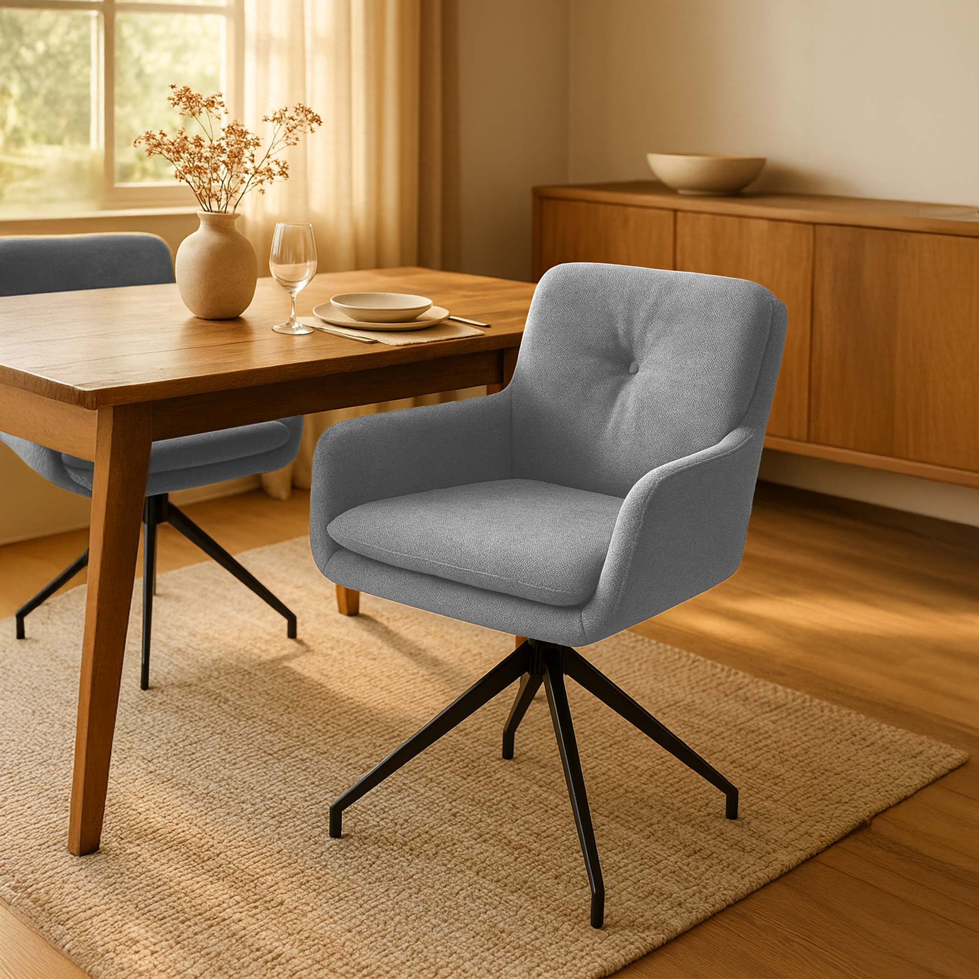 Chaise de salle à manger Pickett en tissu