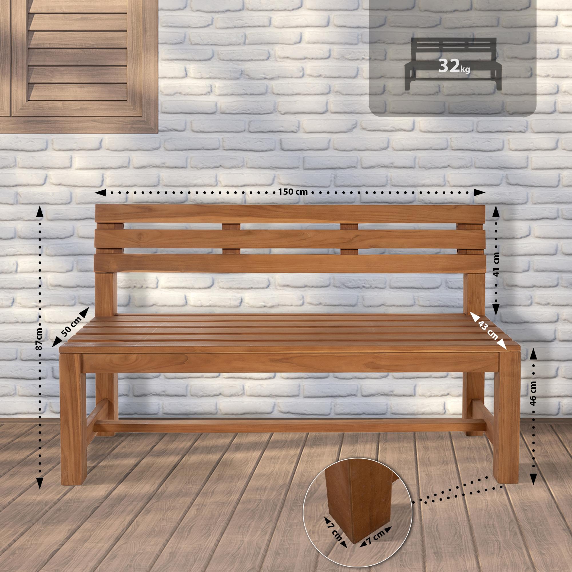 Banc en teck Augusta