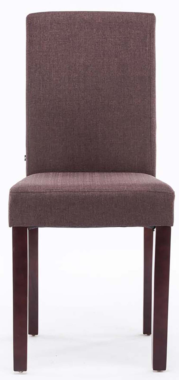 Lot de 4 Chaises de salle à manger Ina Tissu avec pieds en Bois