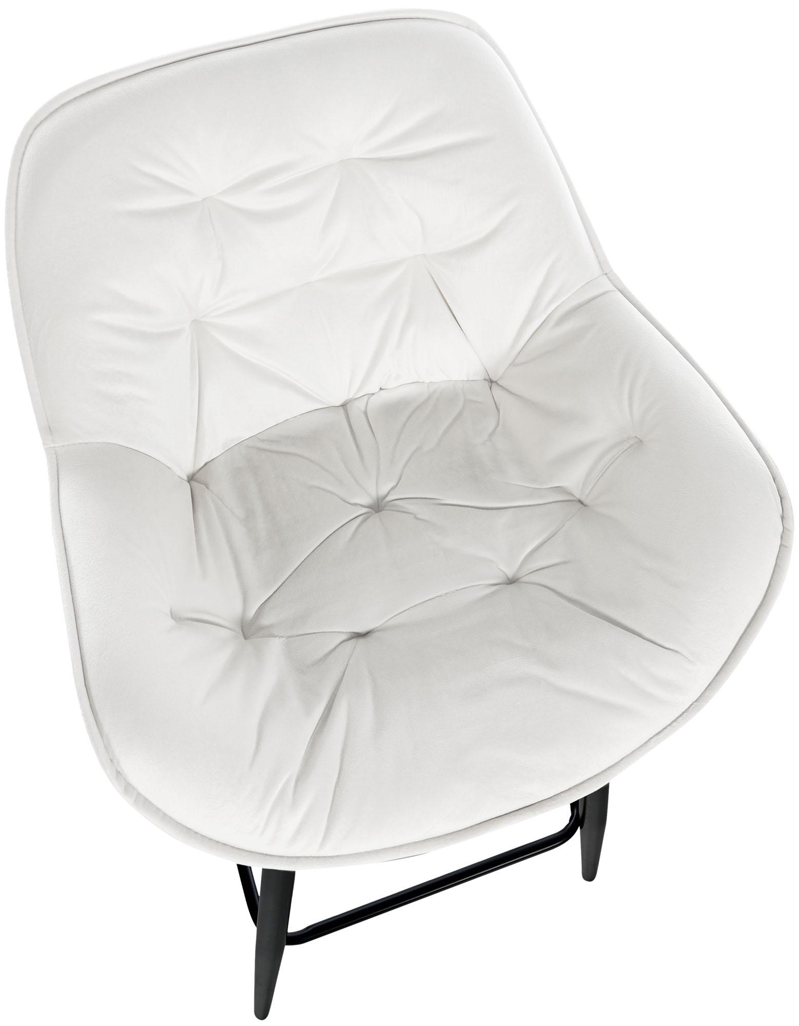 Lot de 2 tabourets de bar Gibson velours hauteur d'assise 76 cm