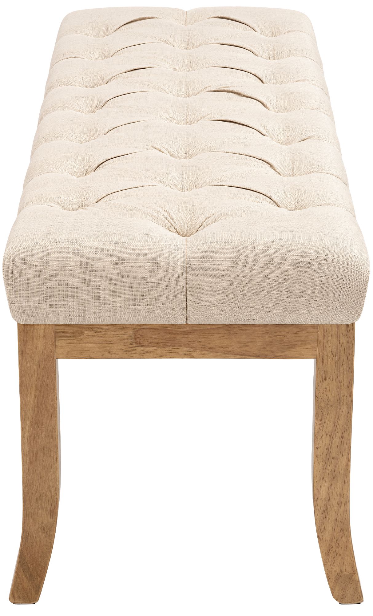 Banquette Ramses en tissu avec piètement en bois clair