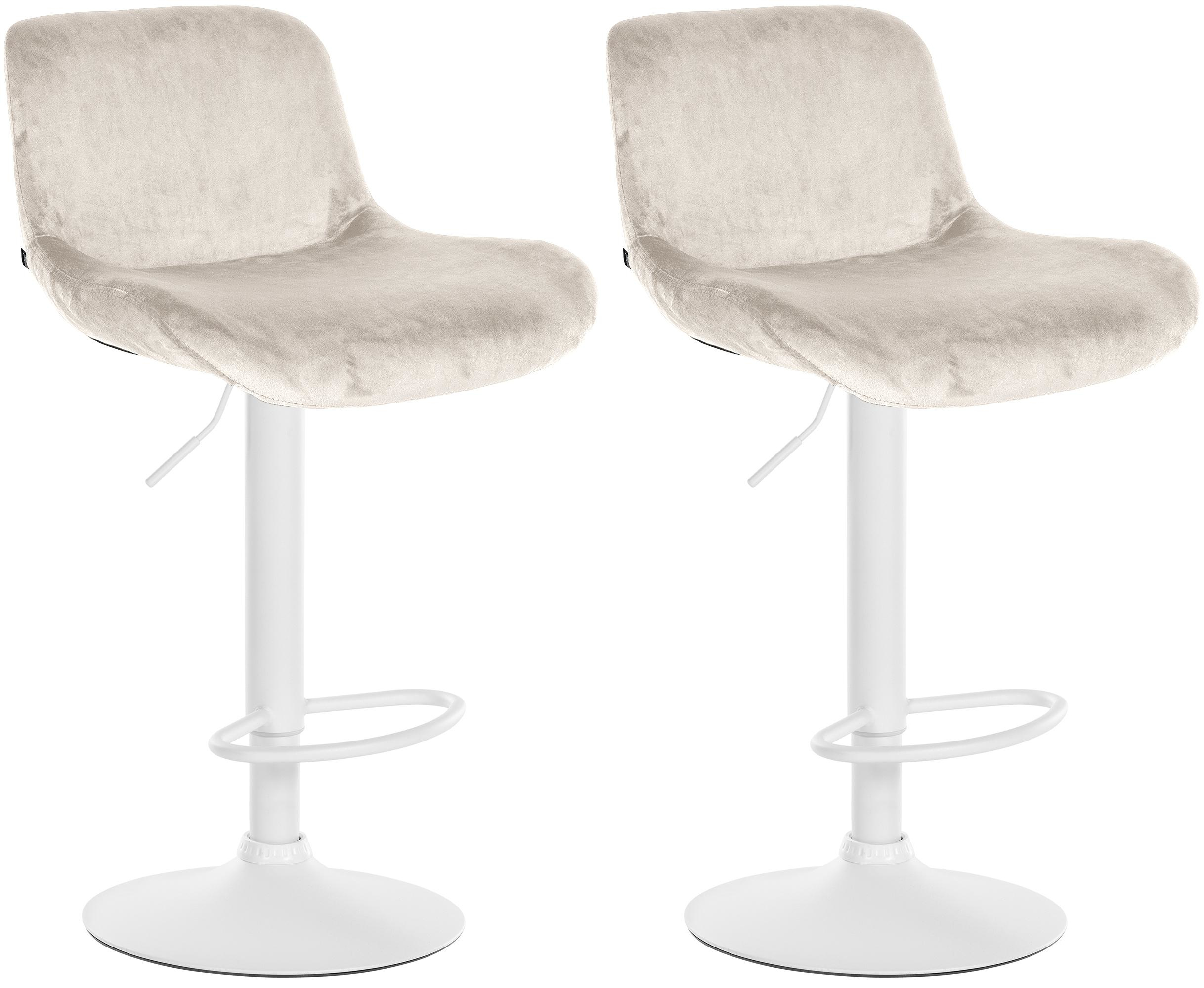 Lot de 2 tabourets de bar Solon blanc