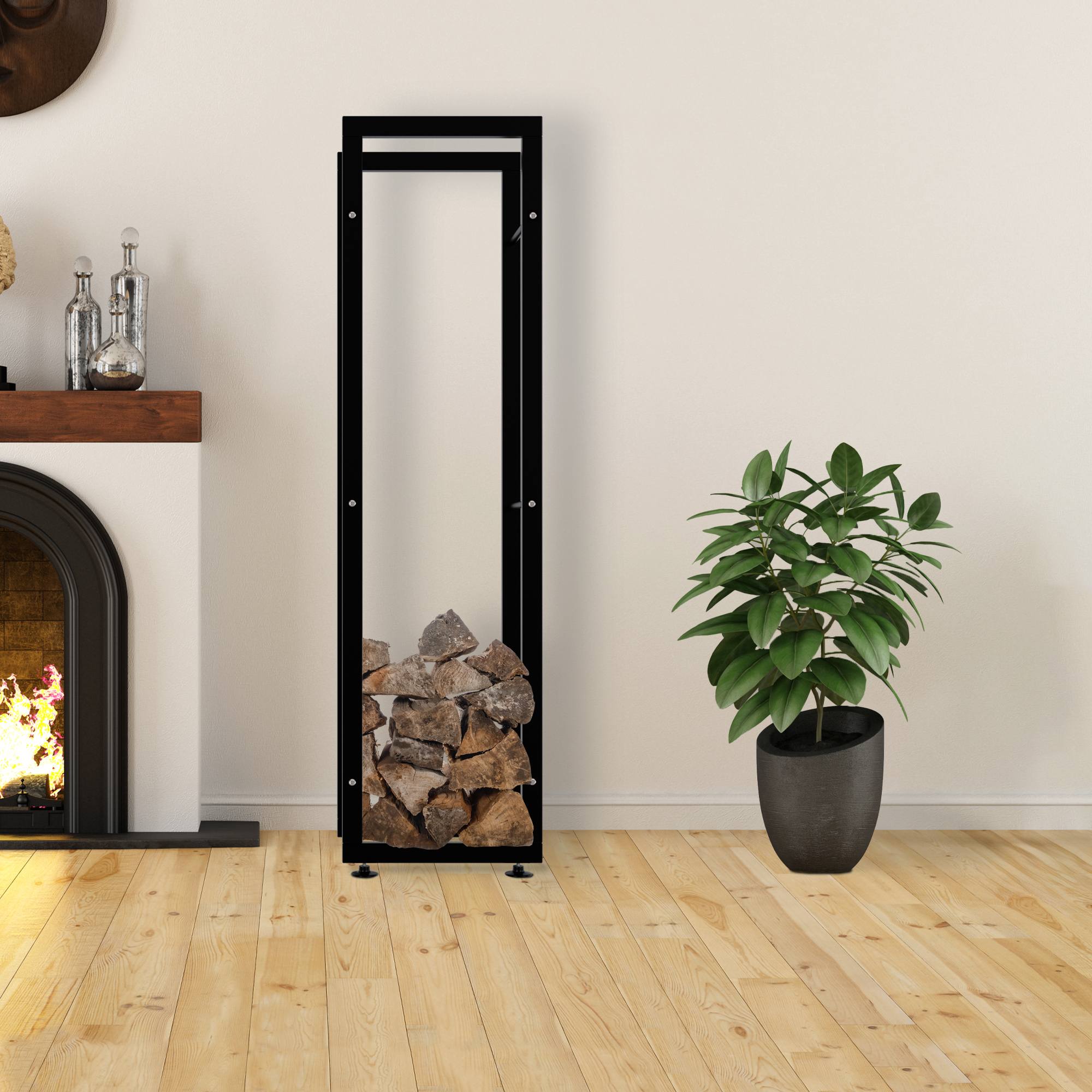 Porte-bûches pour bois de cheminée Keri V2