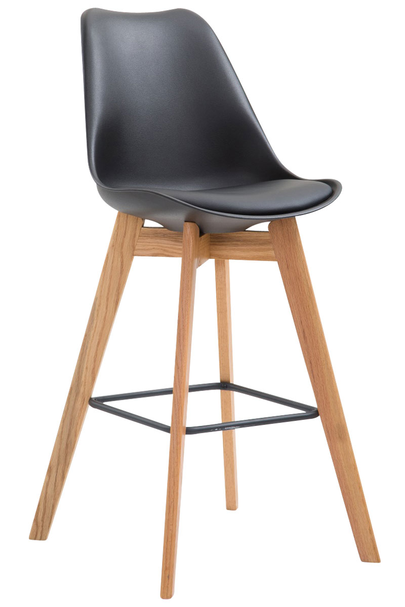 Lot de 2 tabourets de bar Metz avec assise en plastique