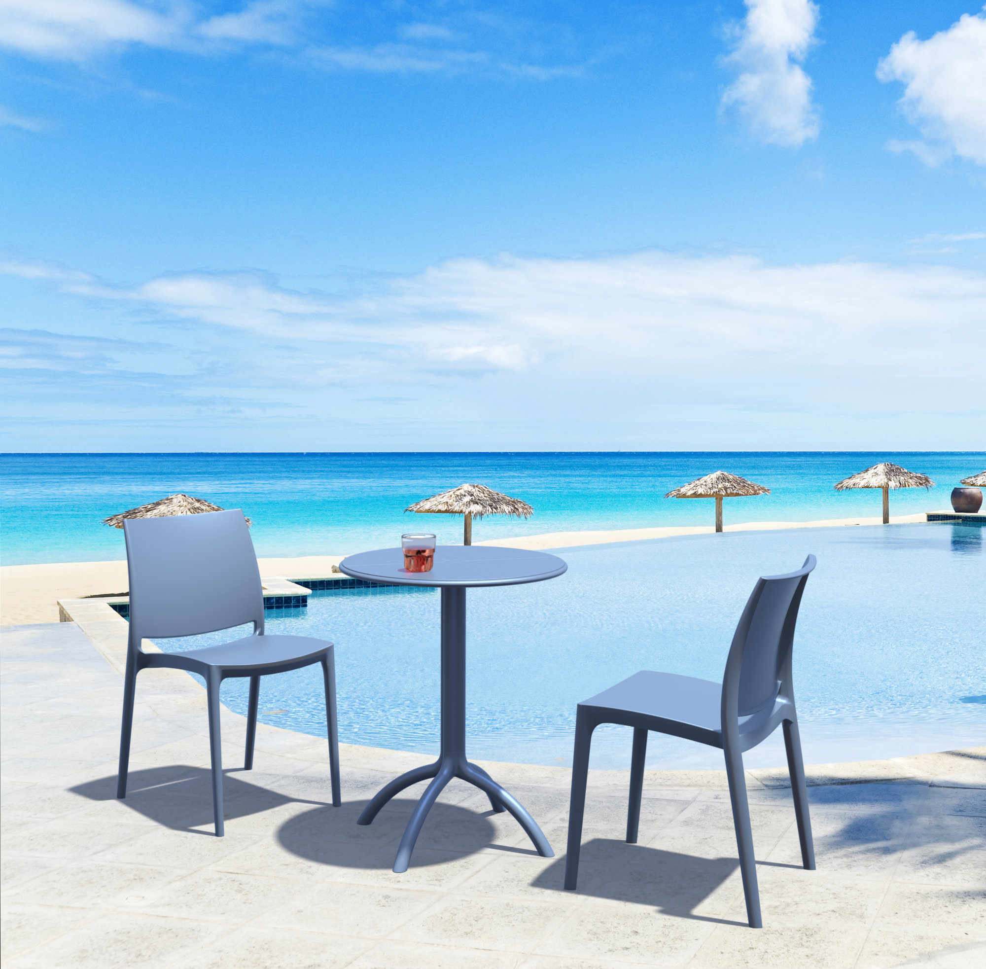 Chaise de jardin empilable Maya en plastique