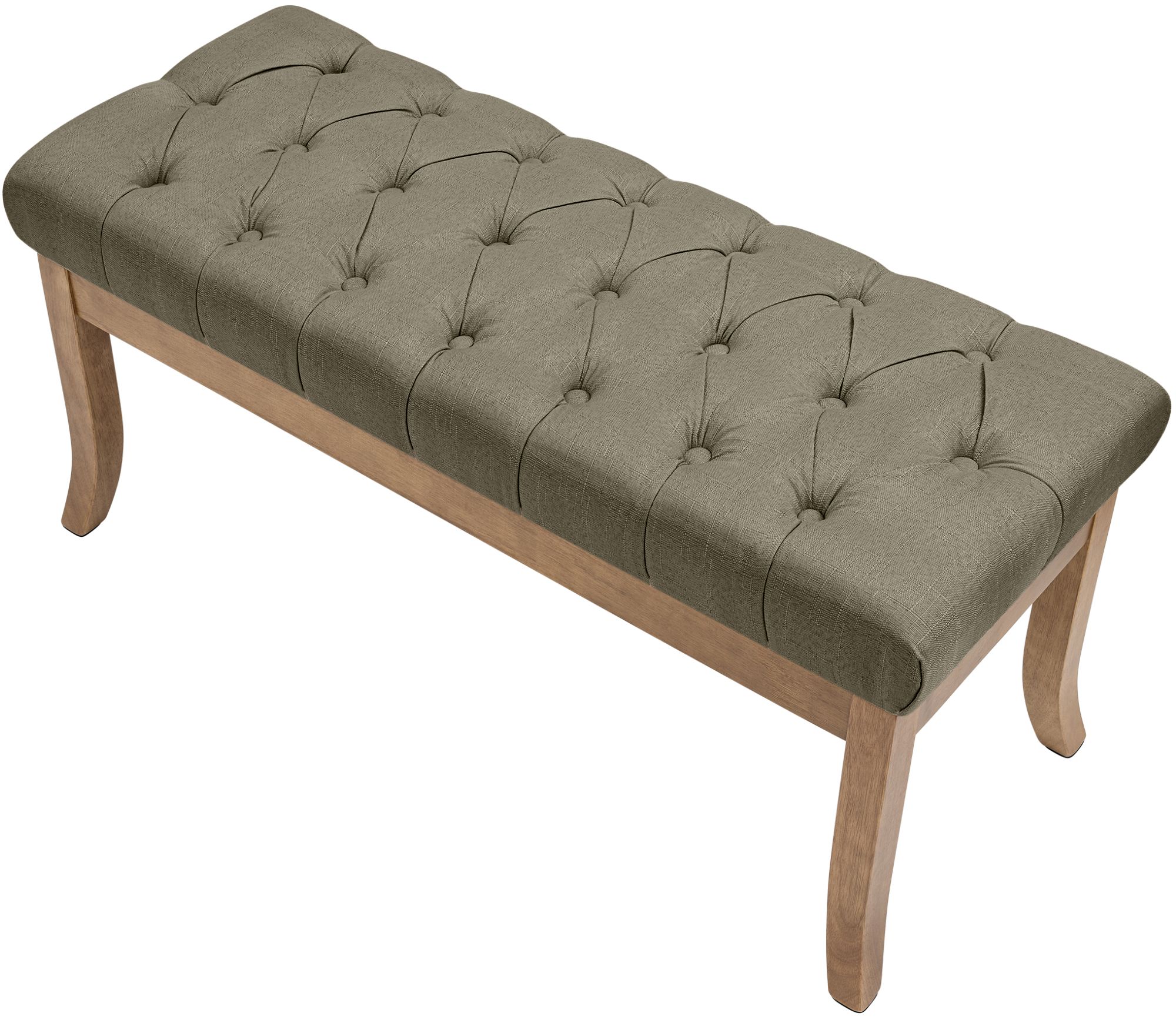 Banquette Ramses en tissu avec piètement en bois clair