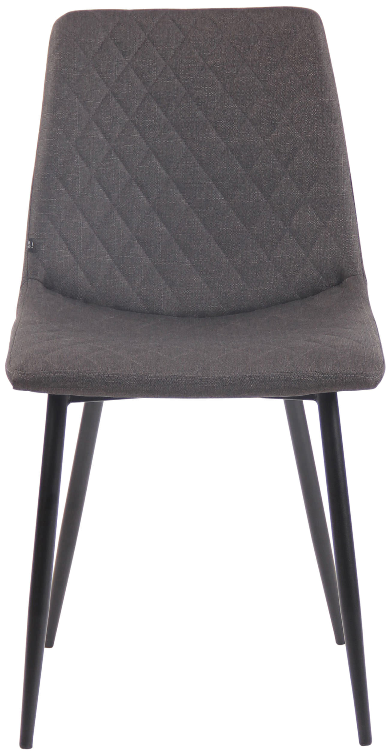 Lot de 4 chaises de salle à manger Telde en tissu avec Piètement en Métal noir mat