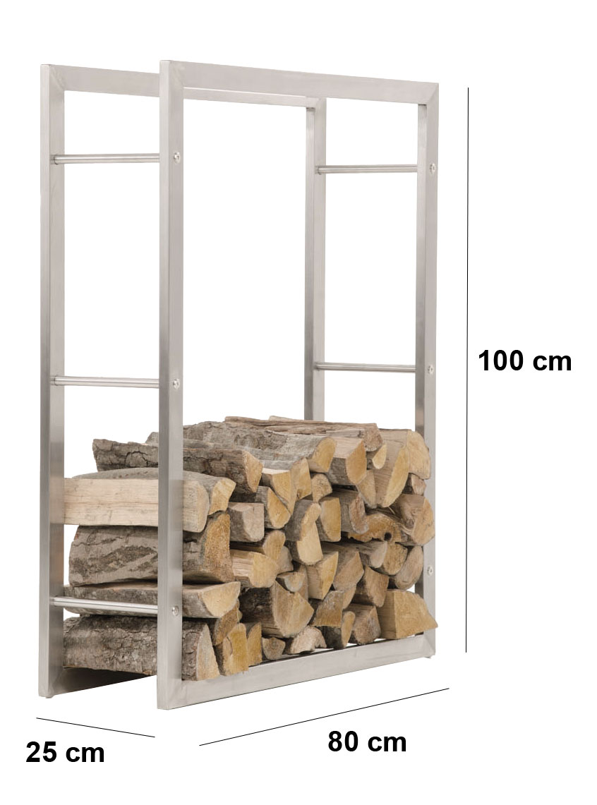 Porte-bûches KERI en Acier Inoxydable