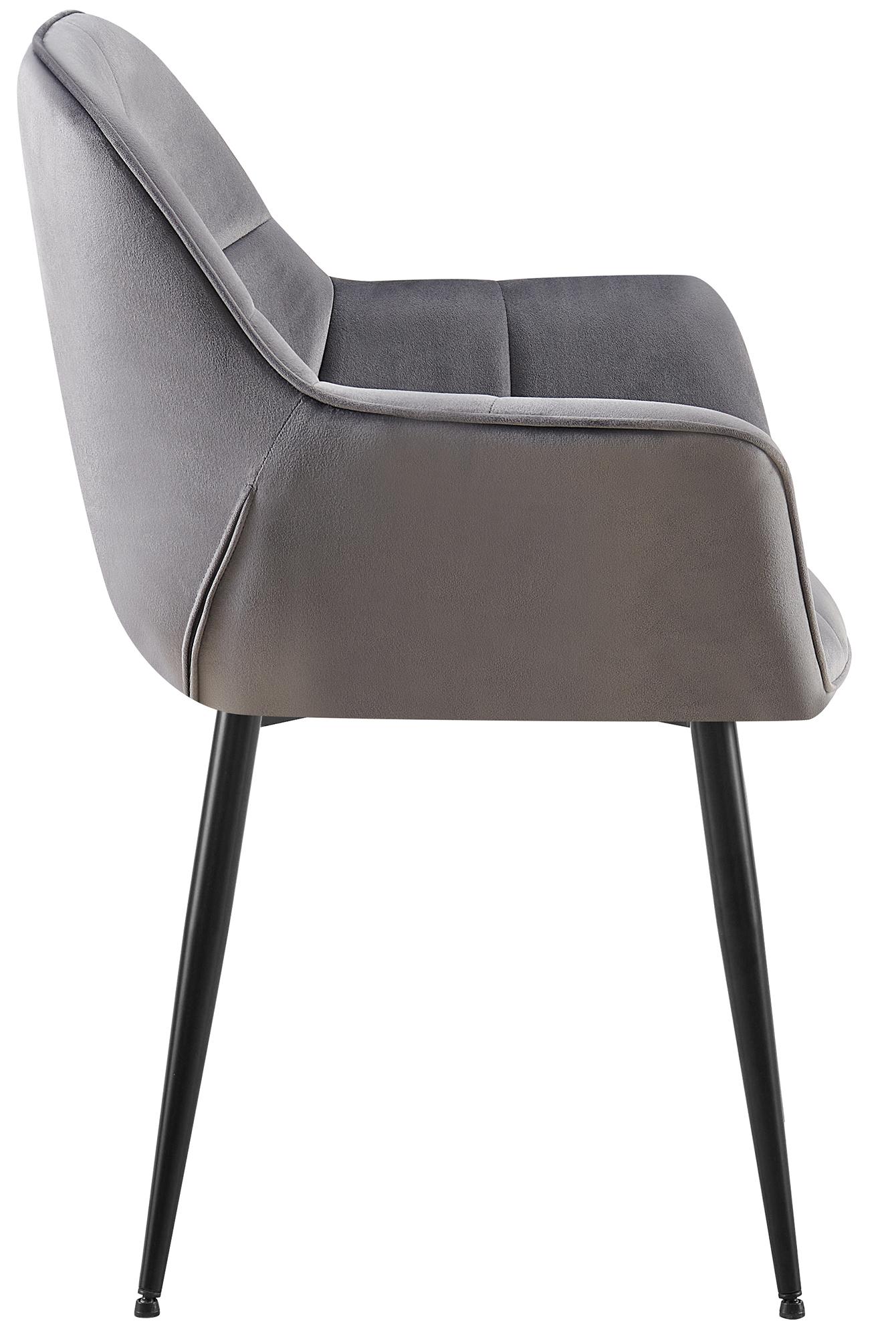Lot de 2 chaises de salle à manger Roseville velours
