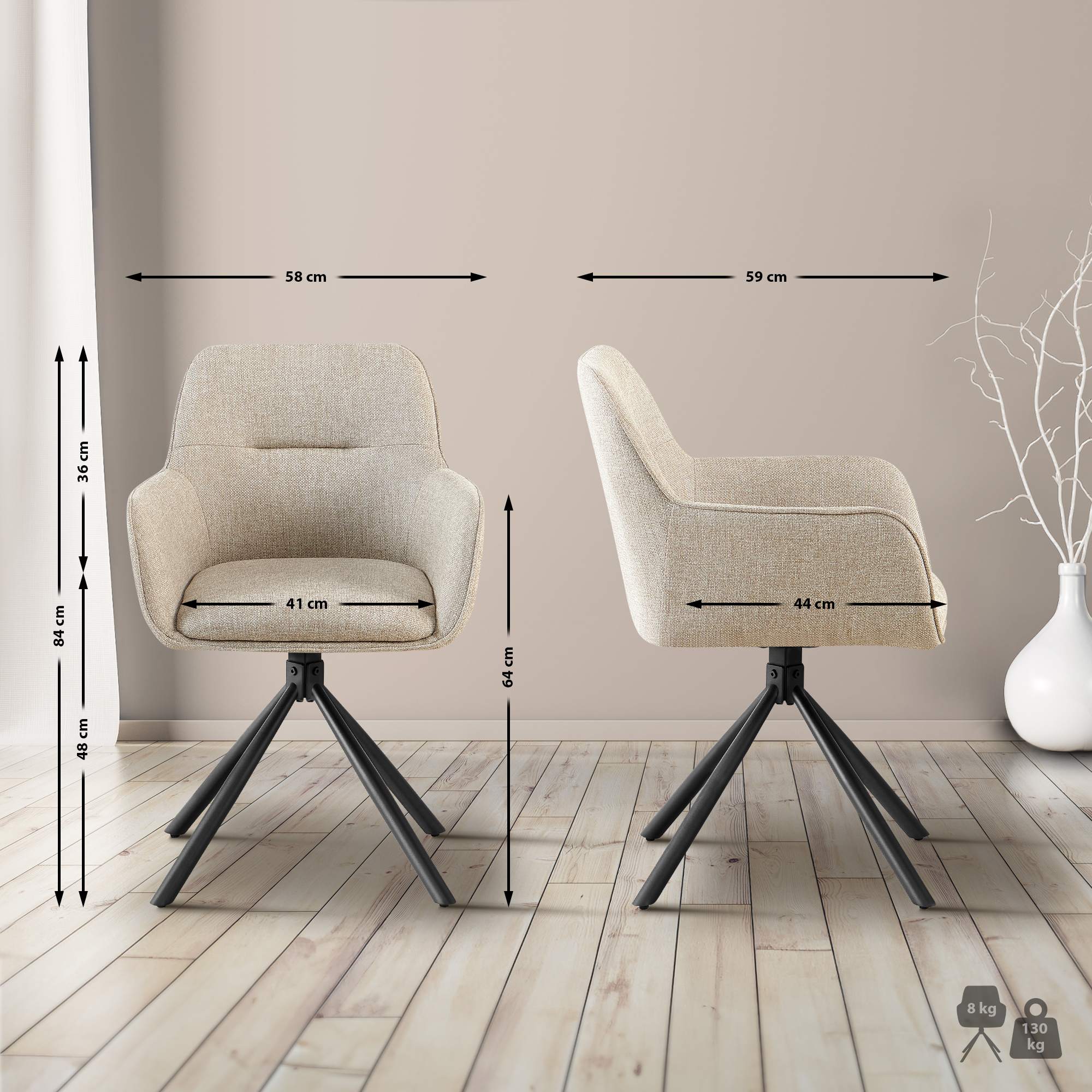 Chaise Tipton Tissu