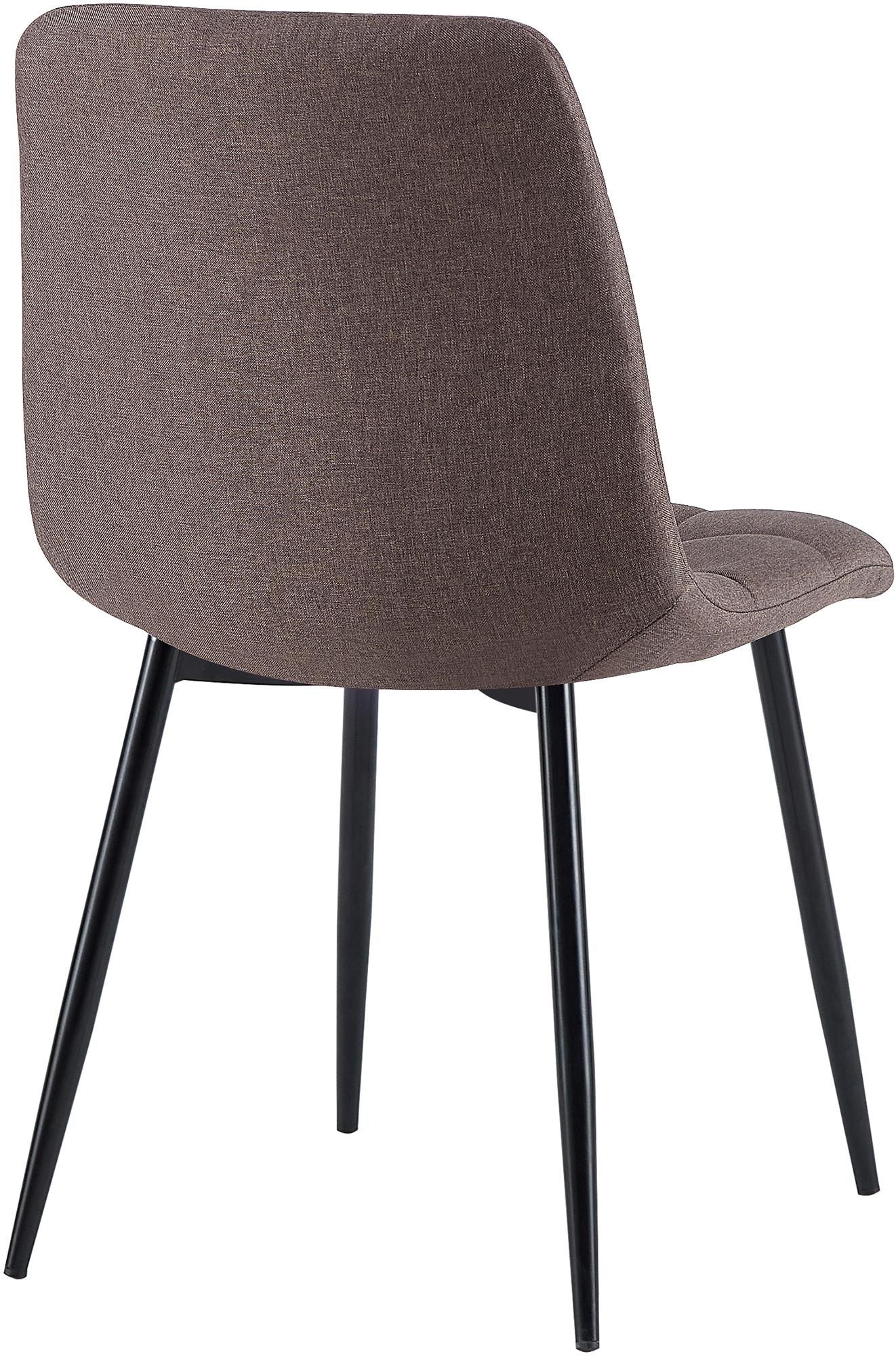 Lot de 4 chaises de salle a manger Antibes en tissu