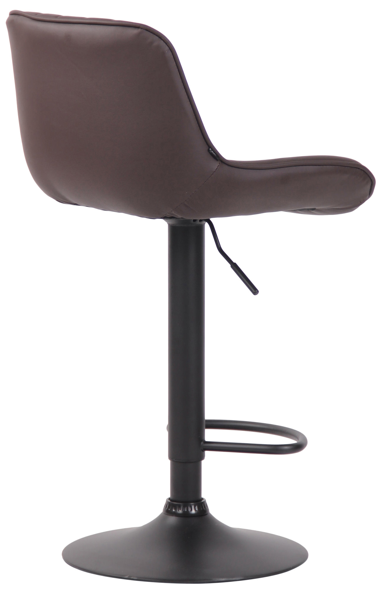 Lot de 2 Tabourets de bar Lentini en Similicuir Pied trompette en Métal