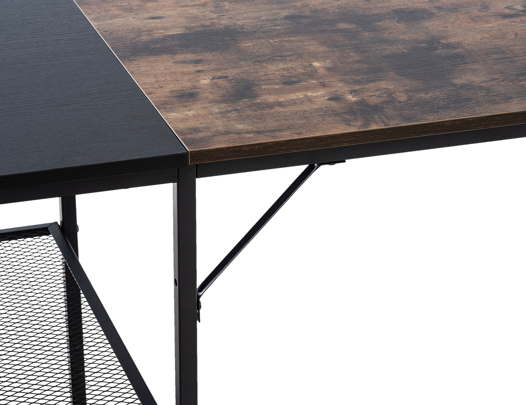 Bureau Oviedo avec Plateau en MDF Cadre en Tubes d'acier et Colonne de rangement