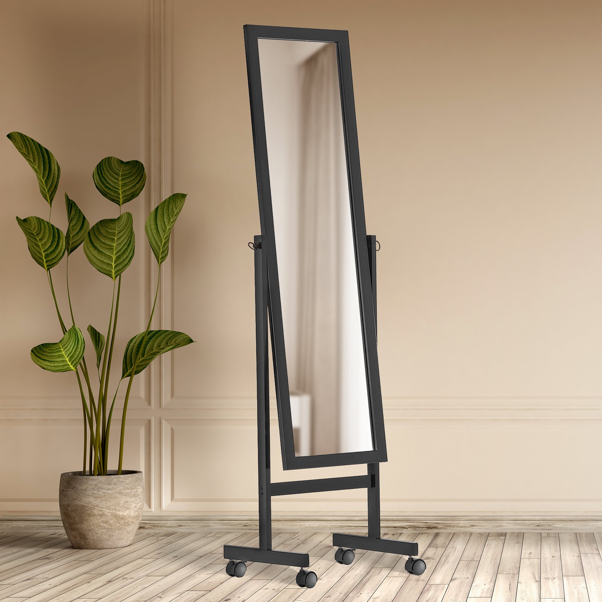 Miroir sur pieds Yolanda avec roulette