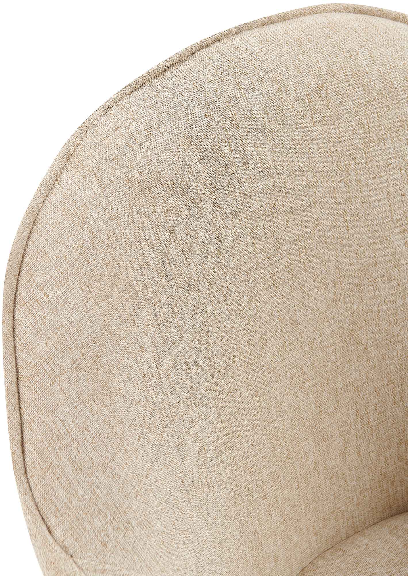Chaise de salle à manger Boise en Tissu avec Piètement en Métal noir