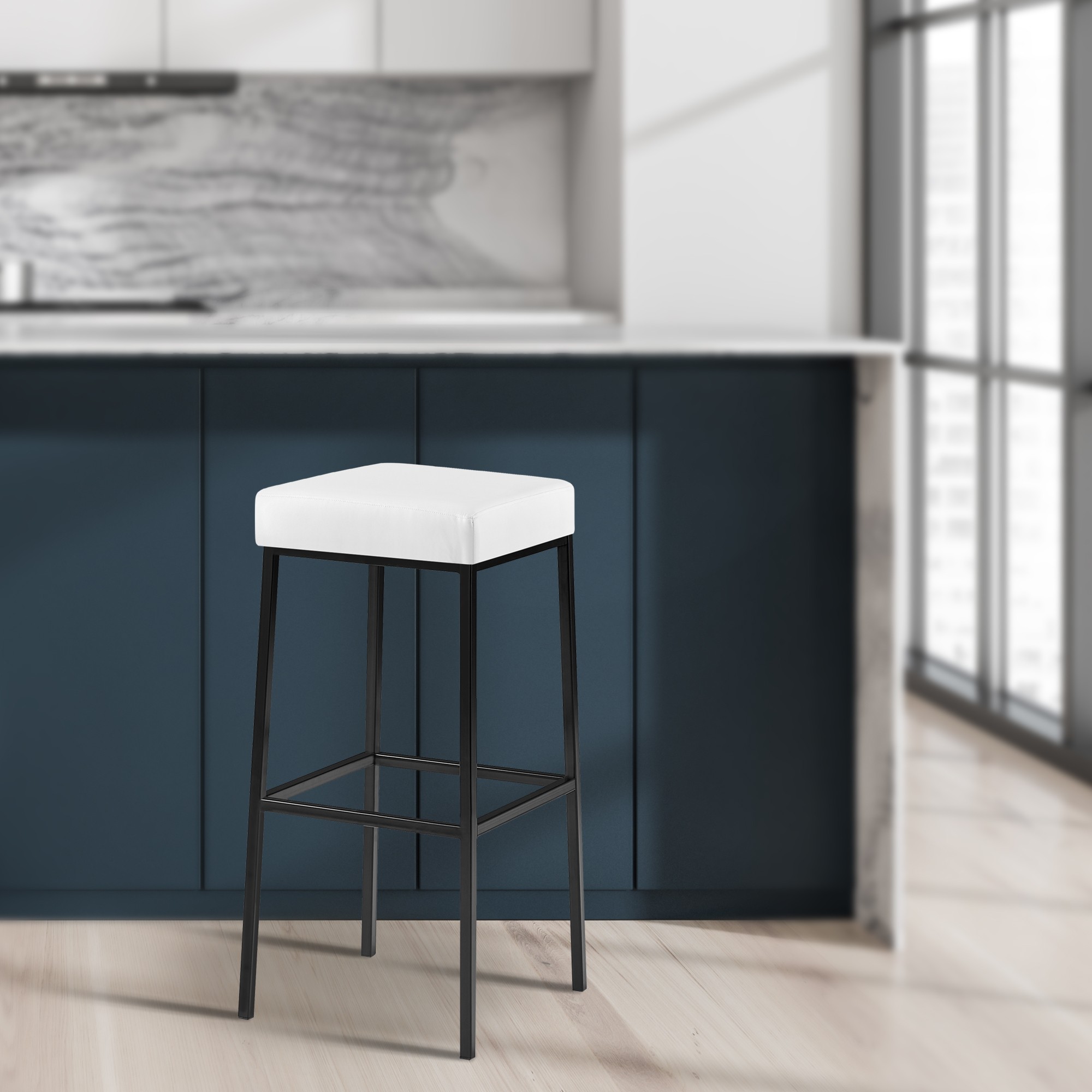 Lot de 2 tabourets de bar Montréal en similicuir