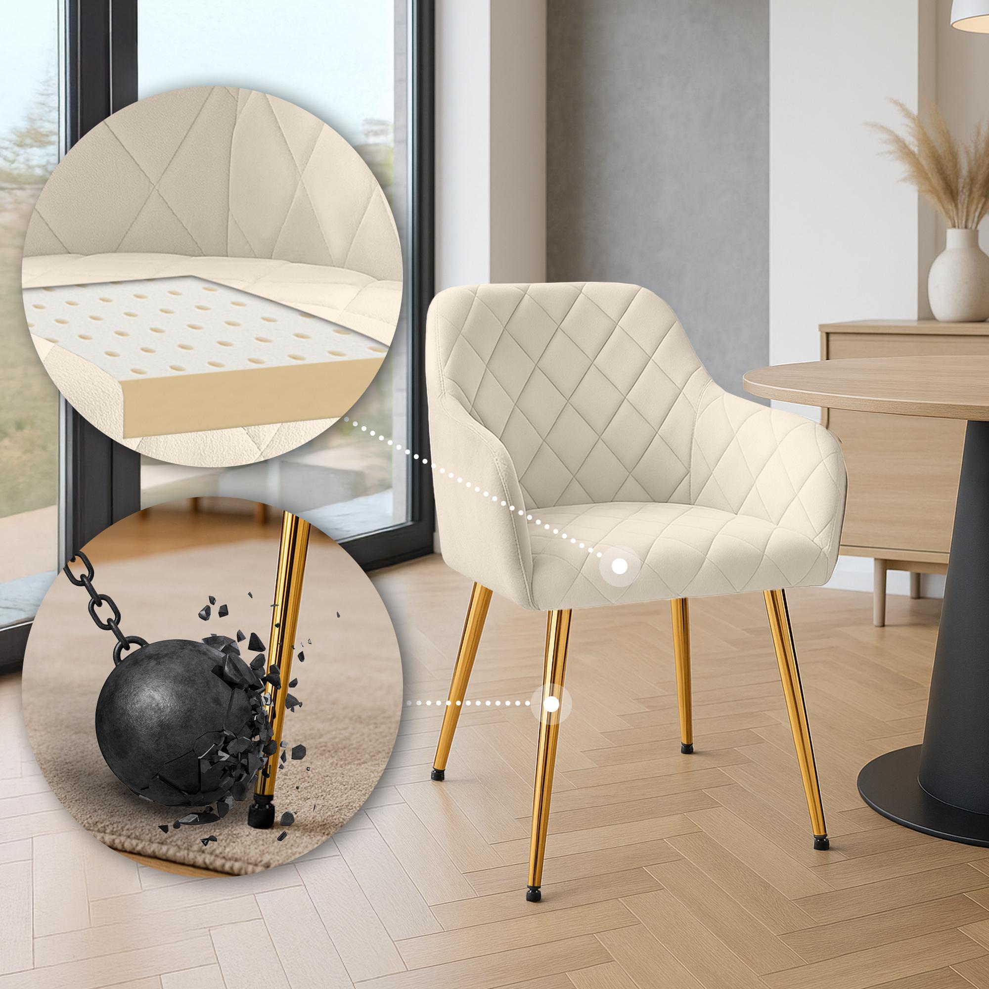 Chaise de salle à manger Monett Velours