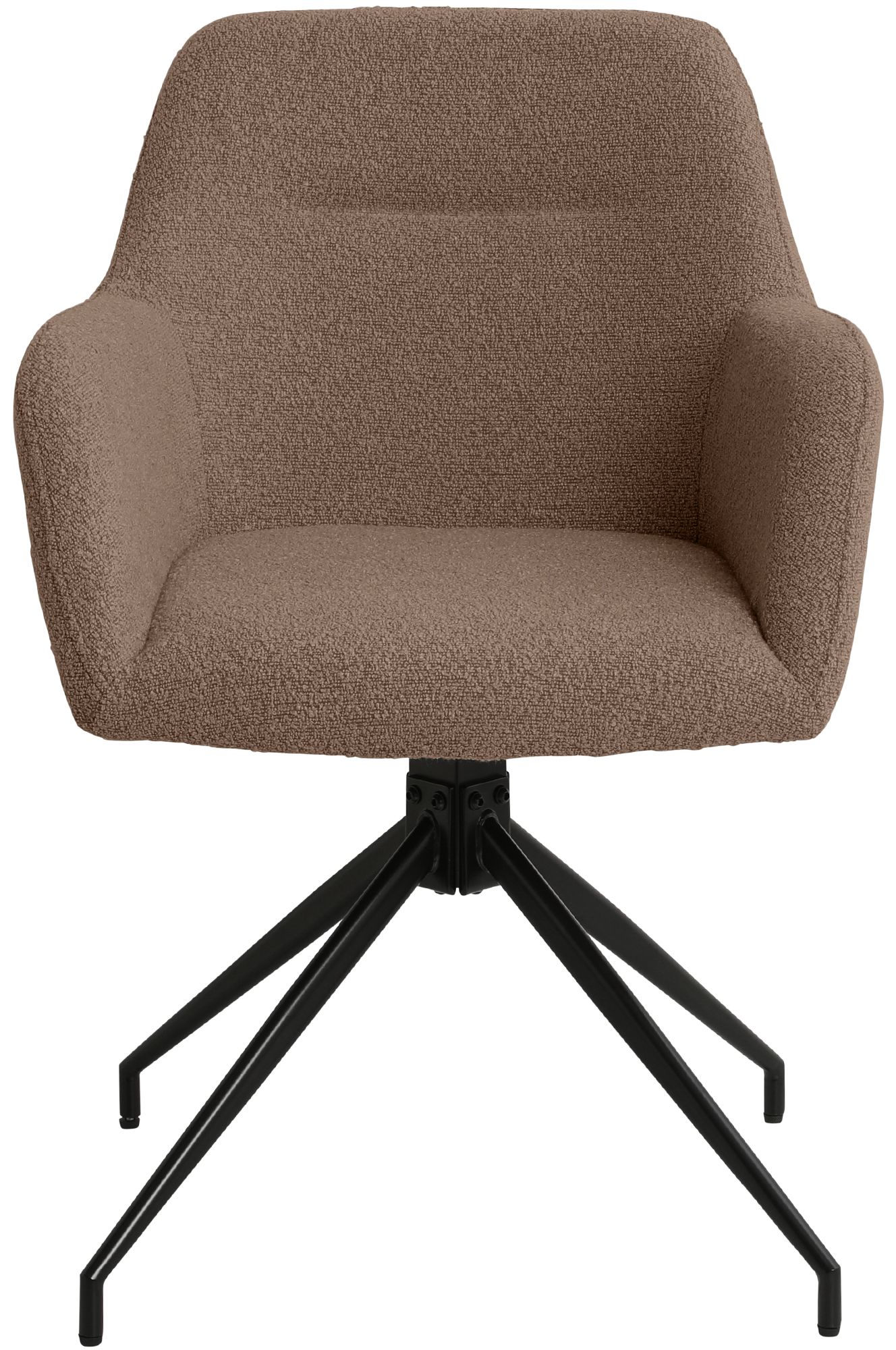 Chaise de salle a manger Merlinda en tissu teddy