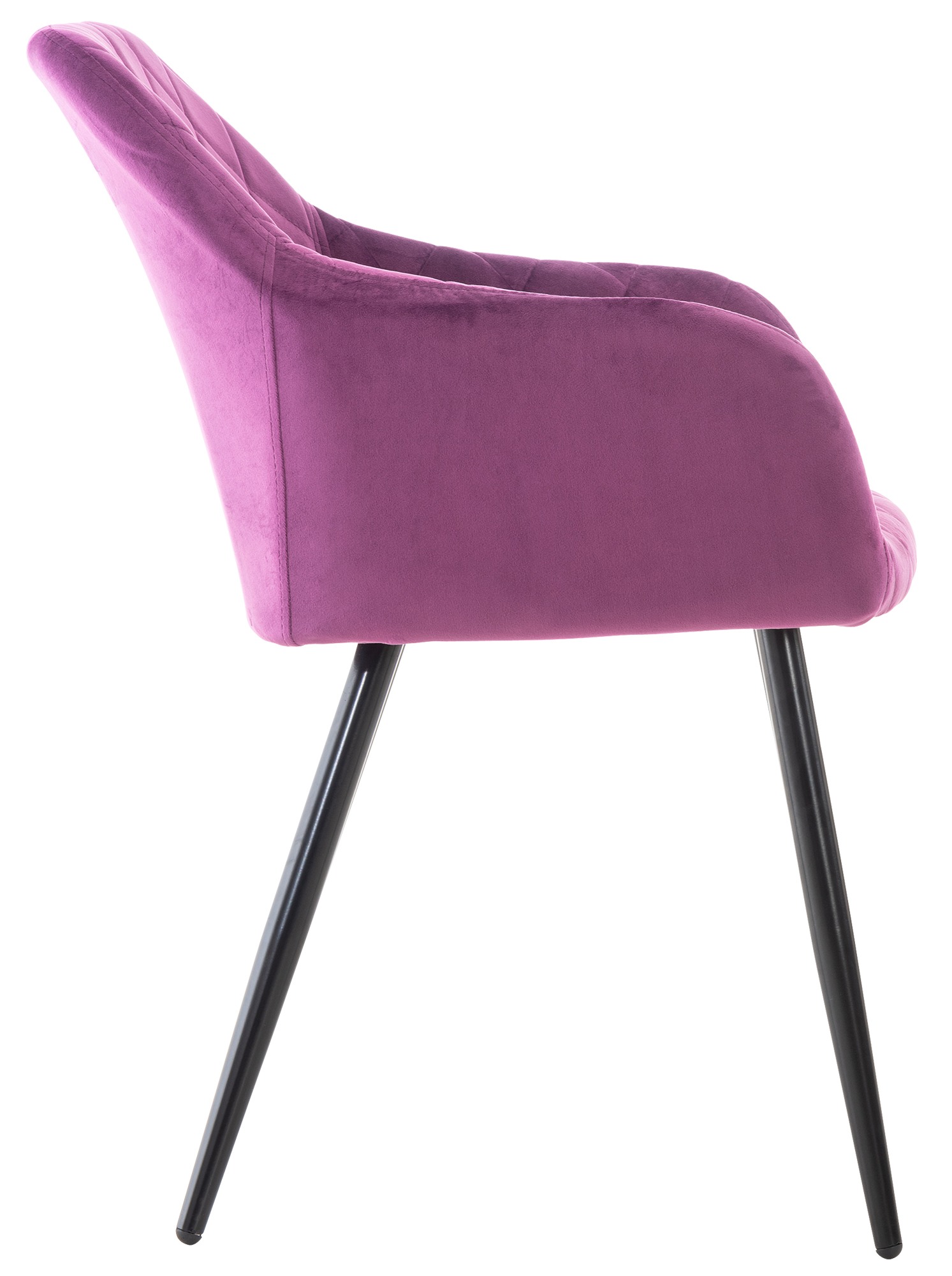 Lot de 4 chaises de salle à manger Shila avec Piètement en Métal noir