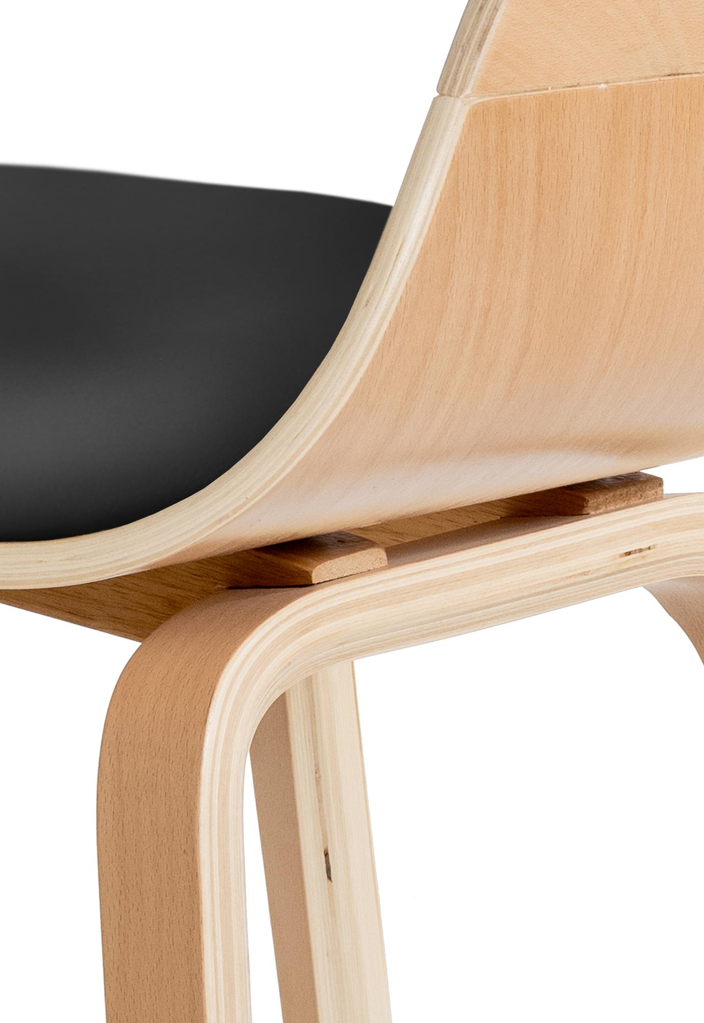 Chaise retro Kingston en similicuir