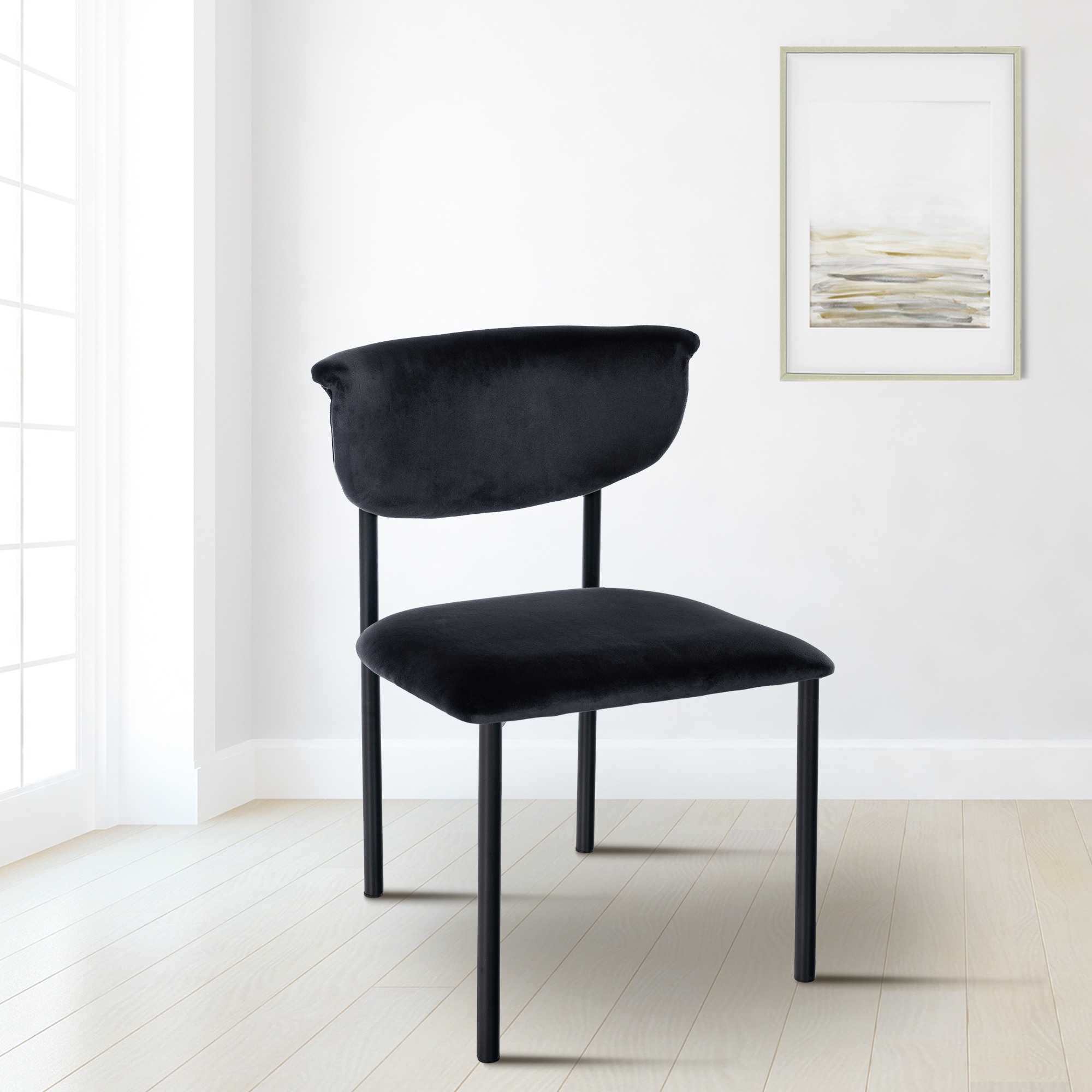 Chaise de salle à manger Gambell en Velours