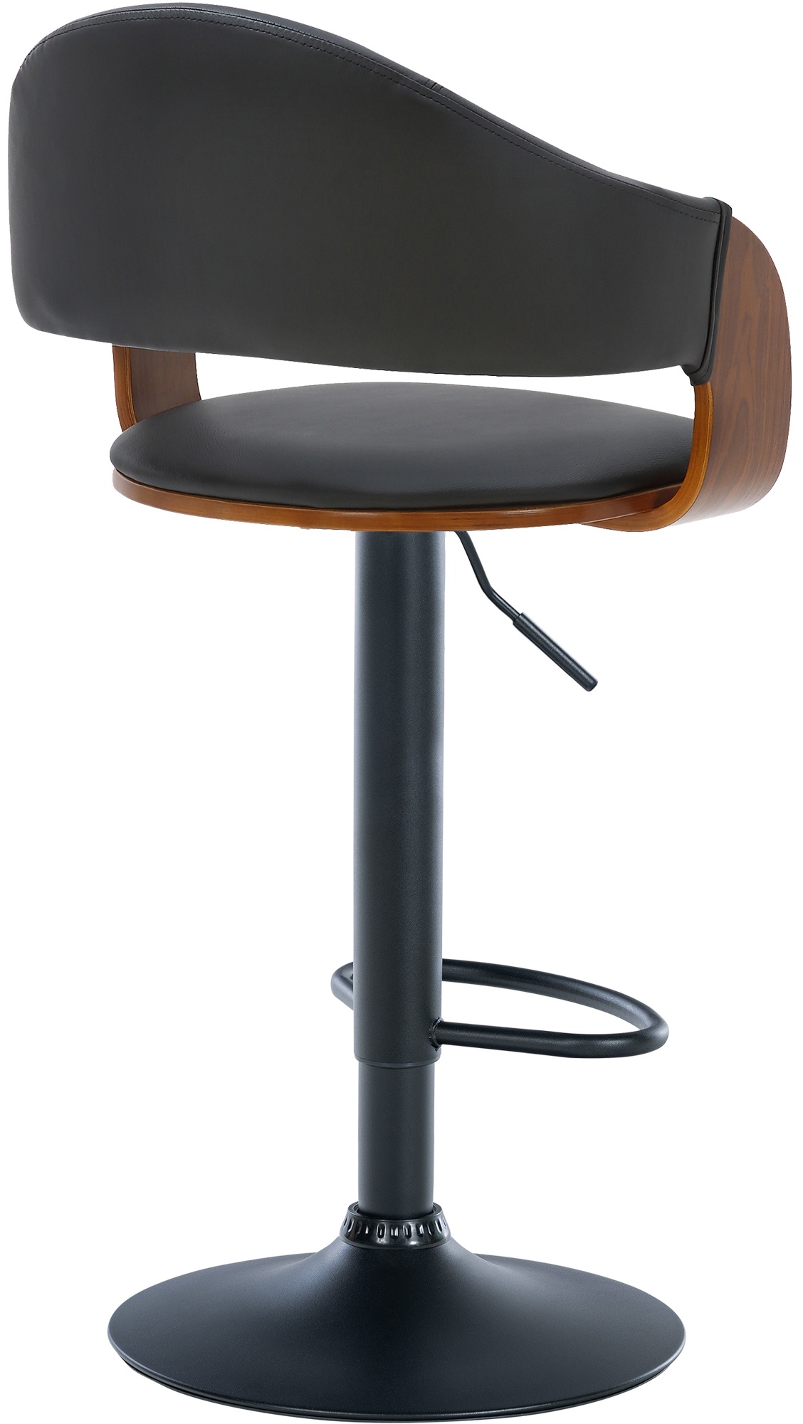 Tabouret de bar Nilse avec Coque en bois assise en similicuir