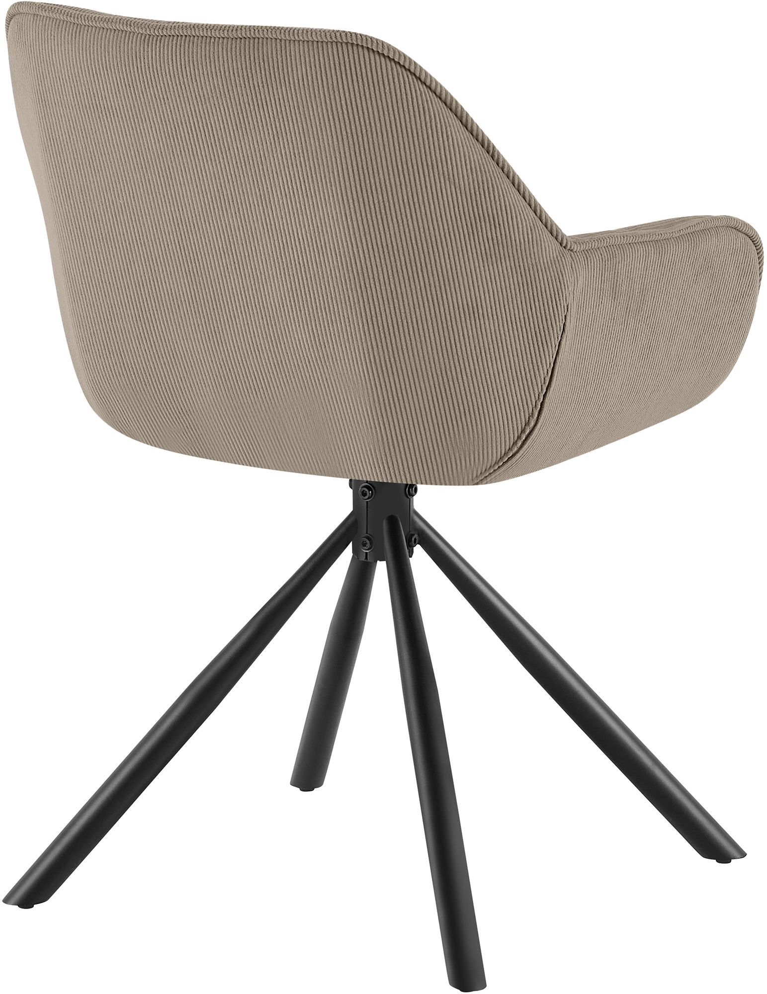 Chaise de salle a manger Rimio en velours côtelé