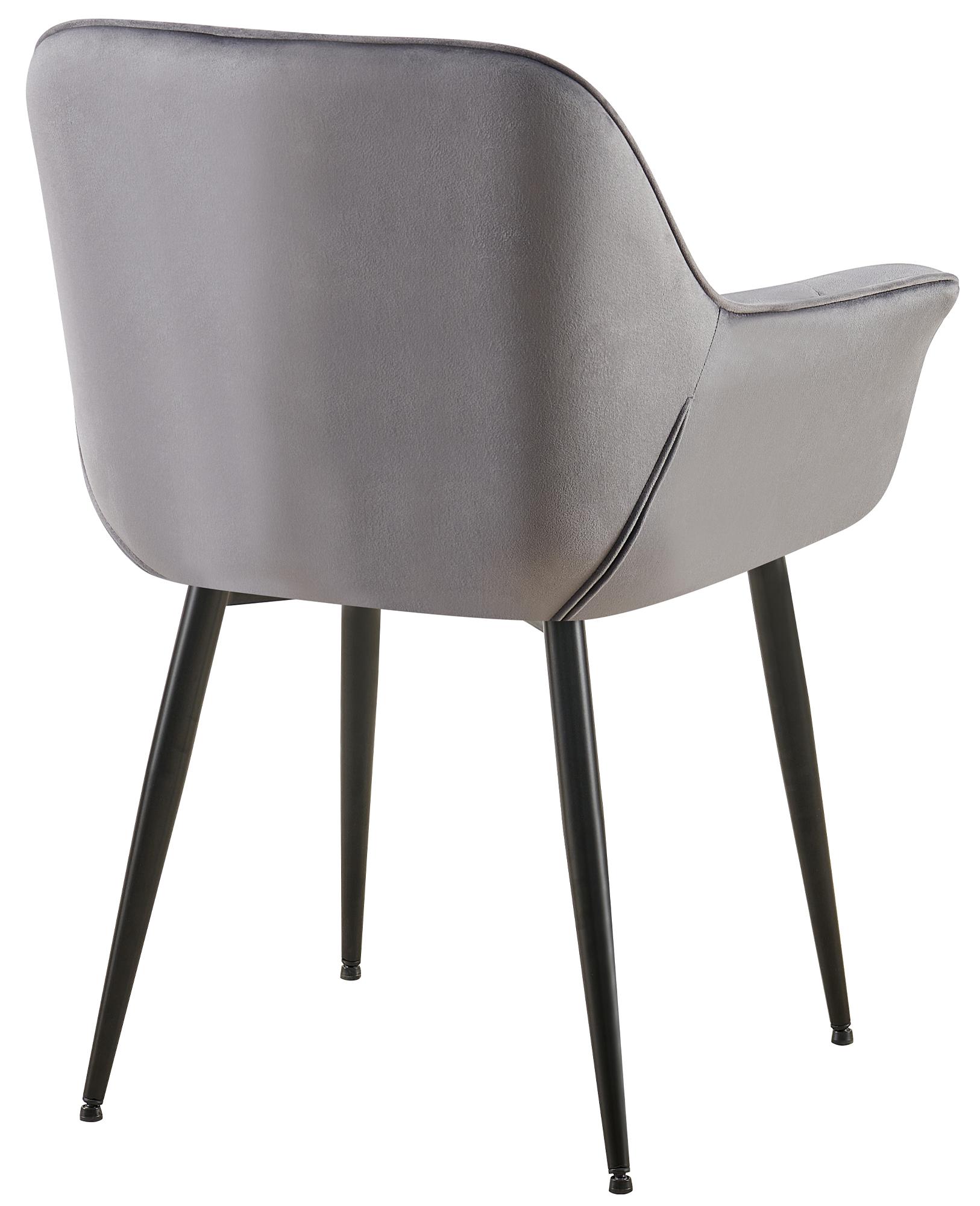 Lot de 2 chaises de salle à manger Roseville velours