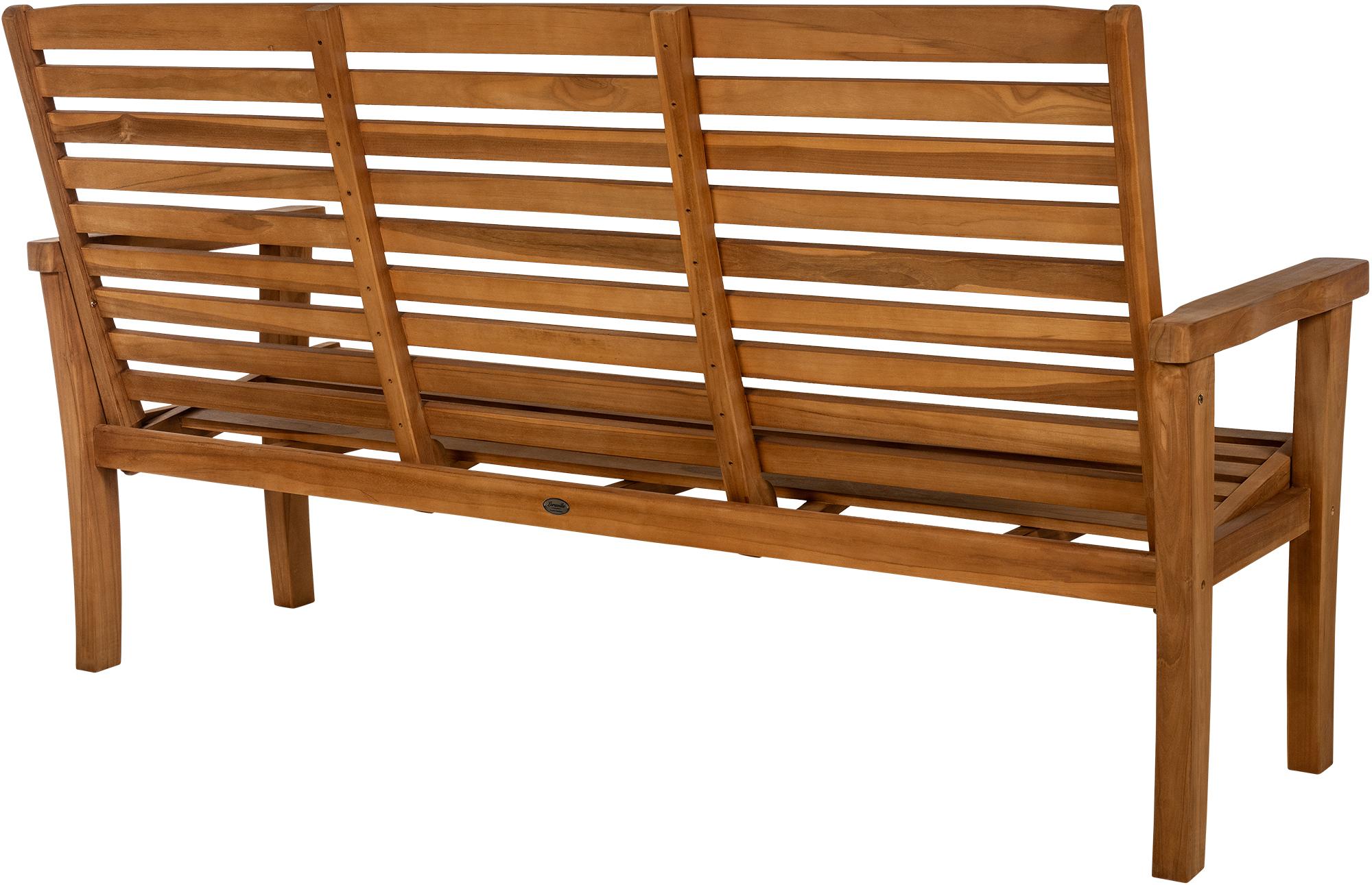Banc en teck Nicosia avec dossier inclinable