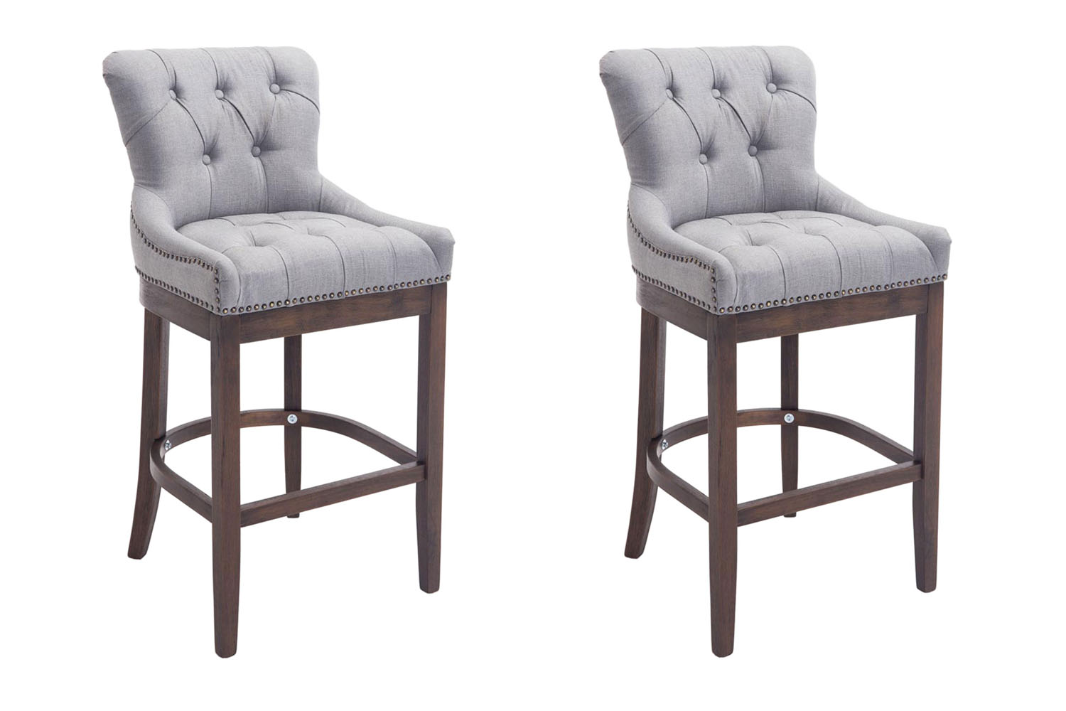 Lot de 2 Tabourets de Bar Lakewood en Tissu