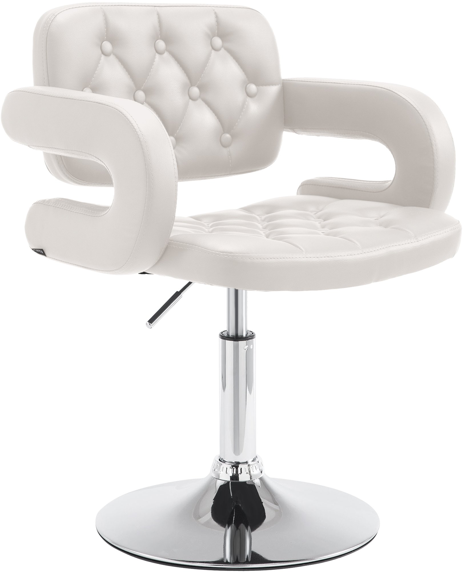 Chaise Lounge Dublin Similicuir - Piètement avec colonne centrale en métal chromé