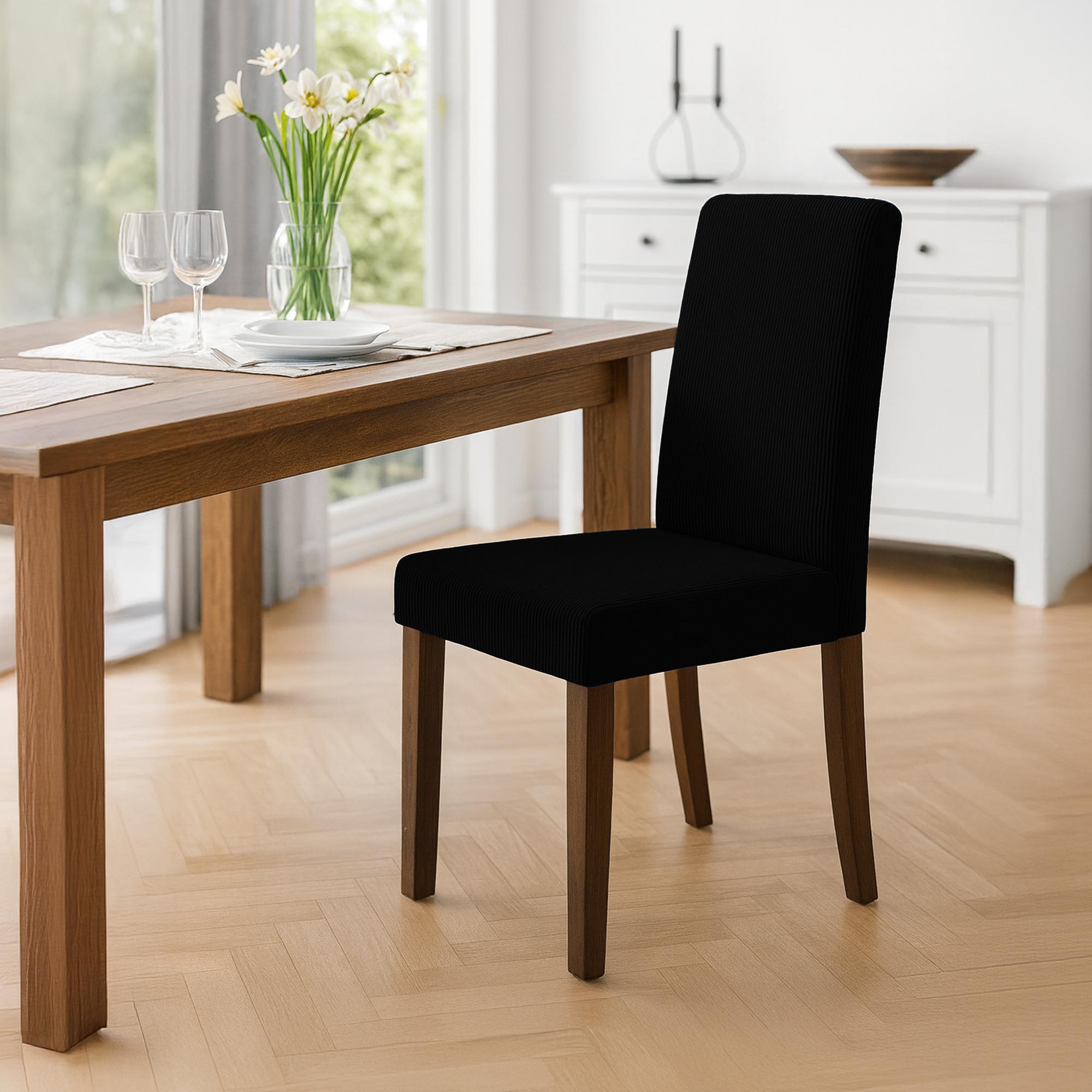 Lot de 2 chaises de salle a manger Ina en velours cotele