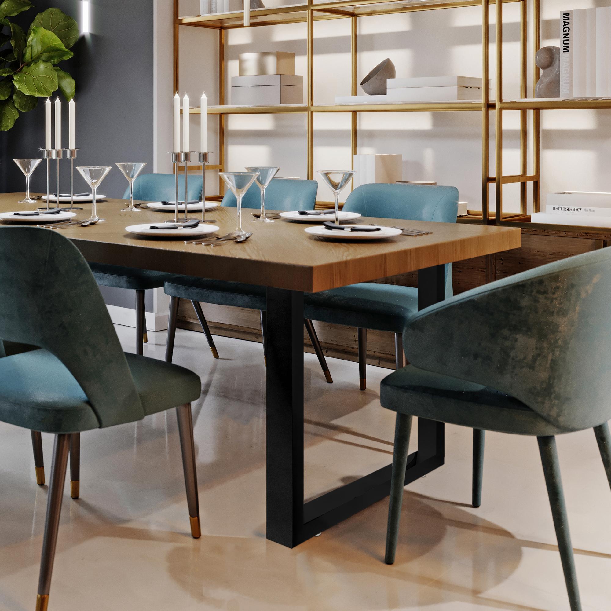 Lot de 2 Pieds design Industriel Velden pour table à manger