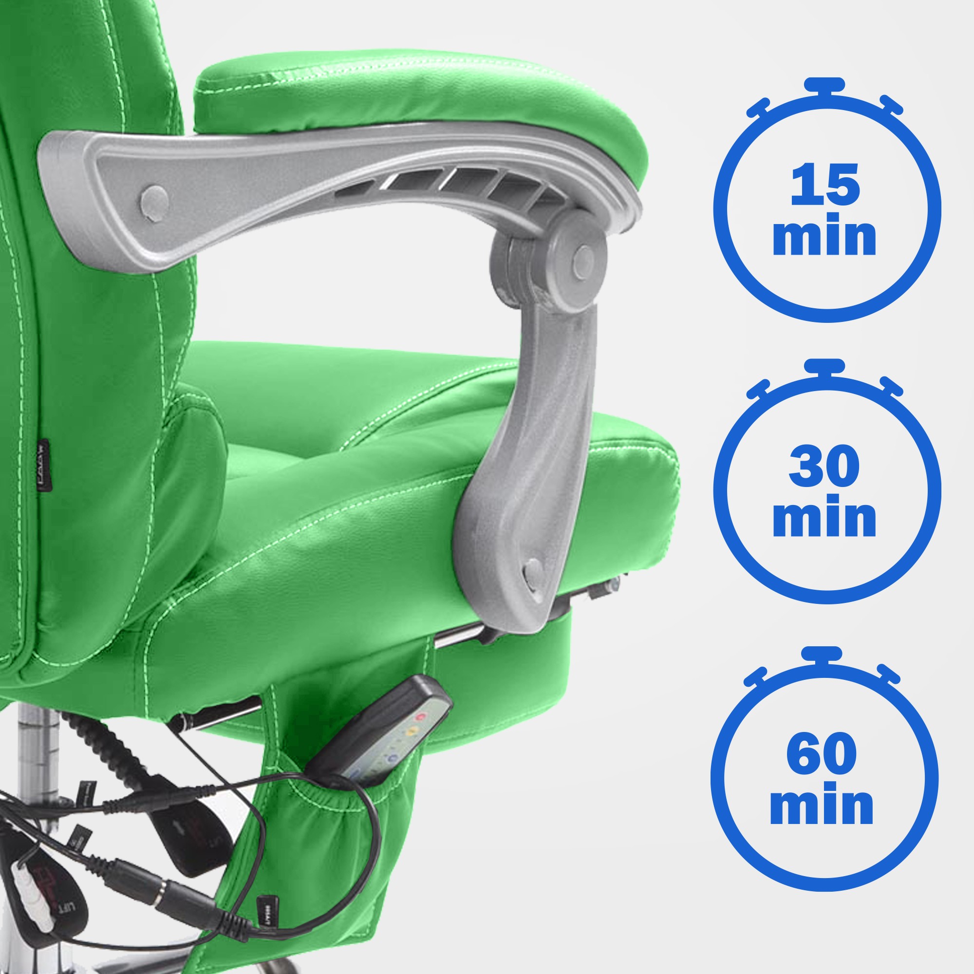 Chaise de bureau Pacific avec fonction massage simili cuir