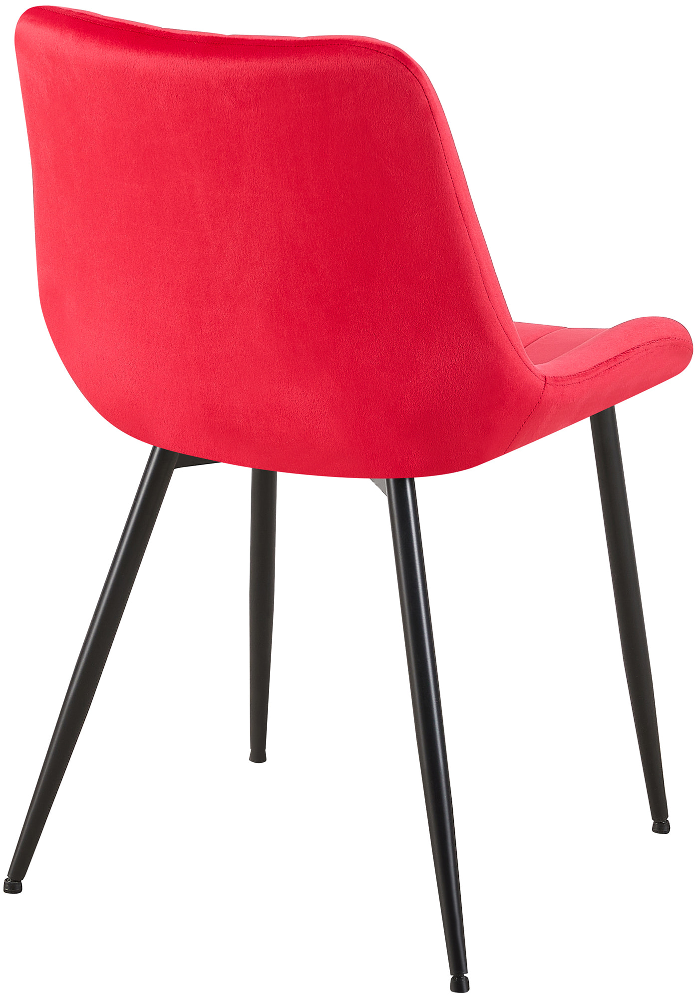 Chaise de salle à manger Rahden en Velours avec Piètement en métal noir