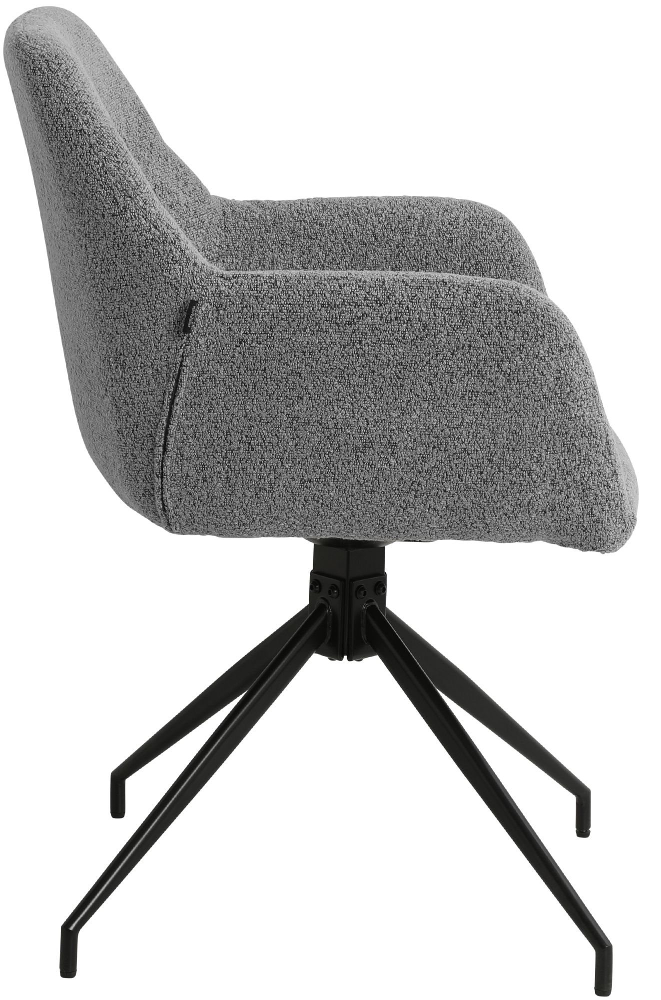 Chaise de salle a manger Merlinda en tissu teddy