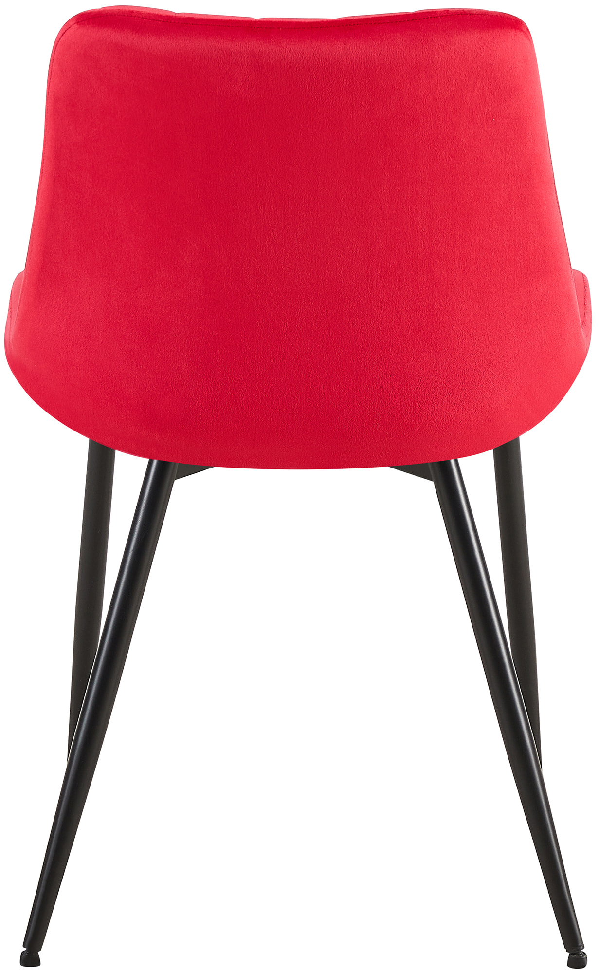 Chaise de salle à manger Rahden en Velours avec Piètement en métal noir
