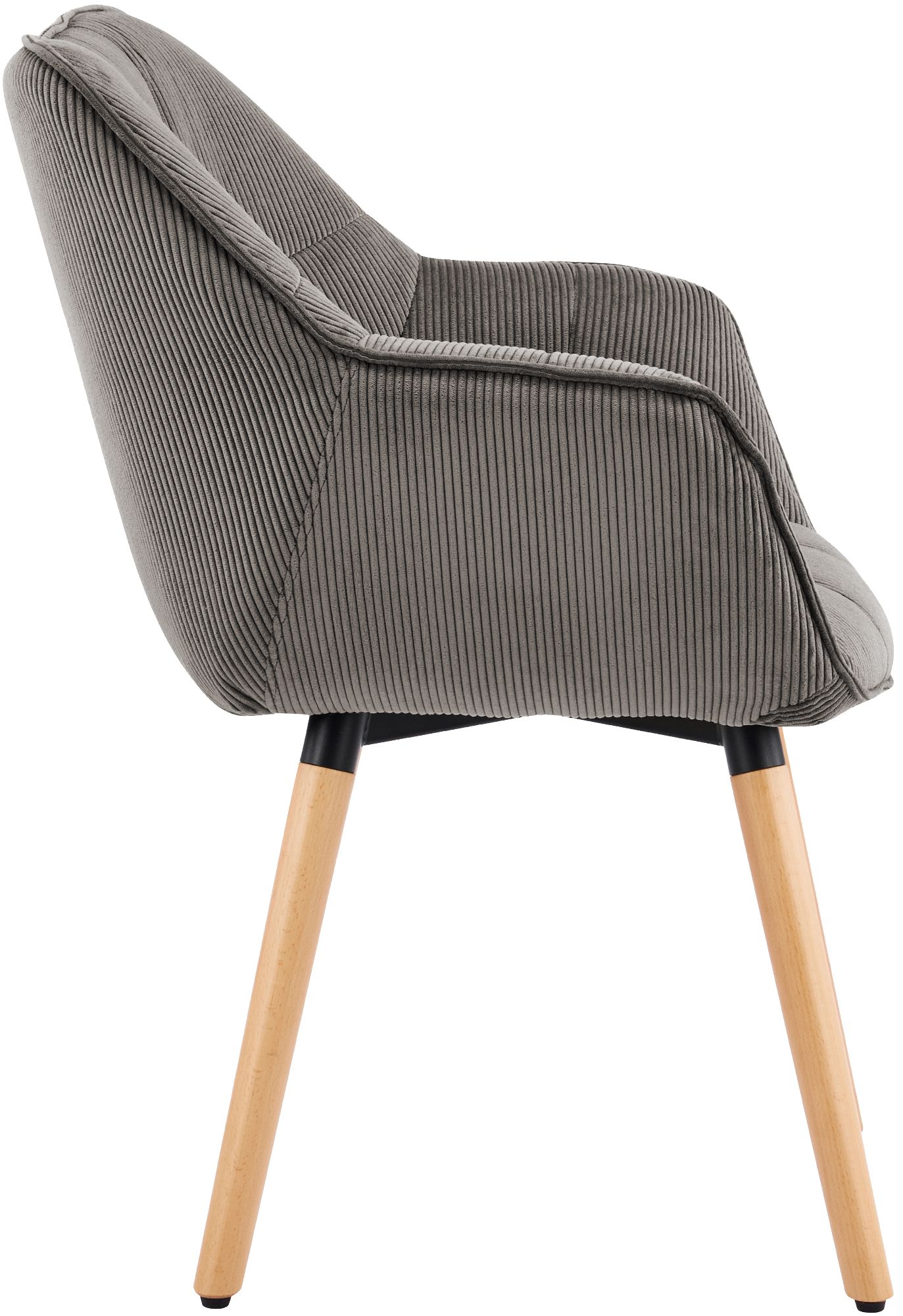 Chaise de salle à manger Milford velours côtelé