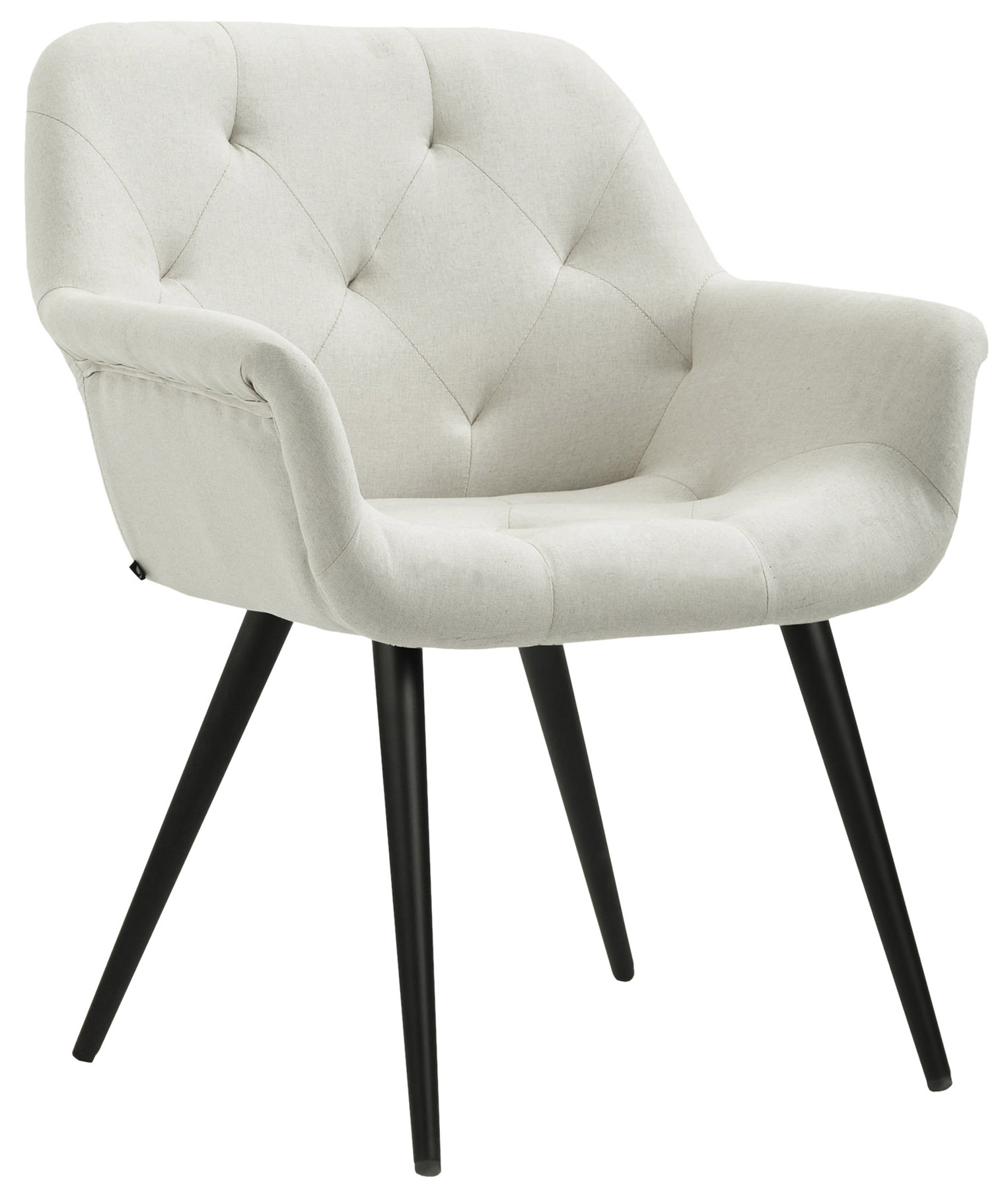 Chaise de salle à manger Langford avec accoudoirs et pieds en métal