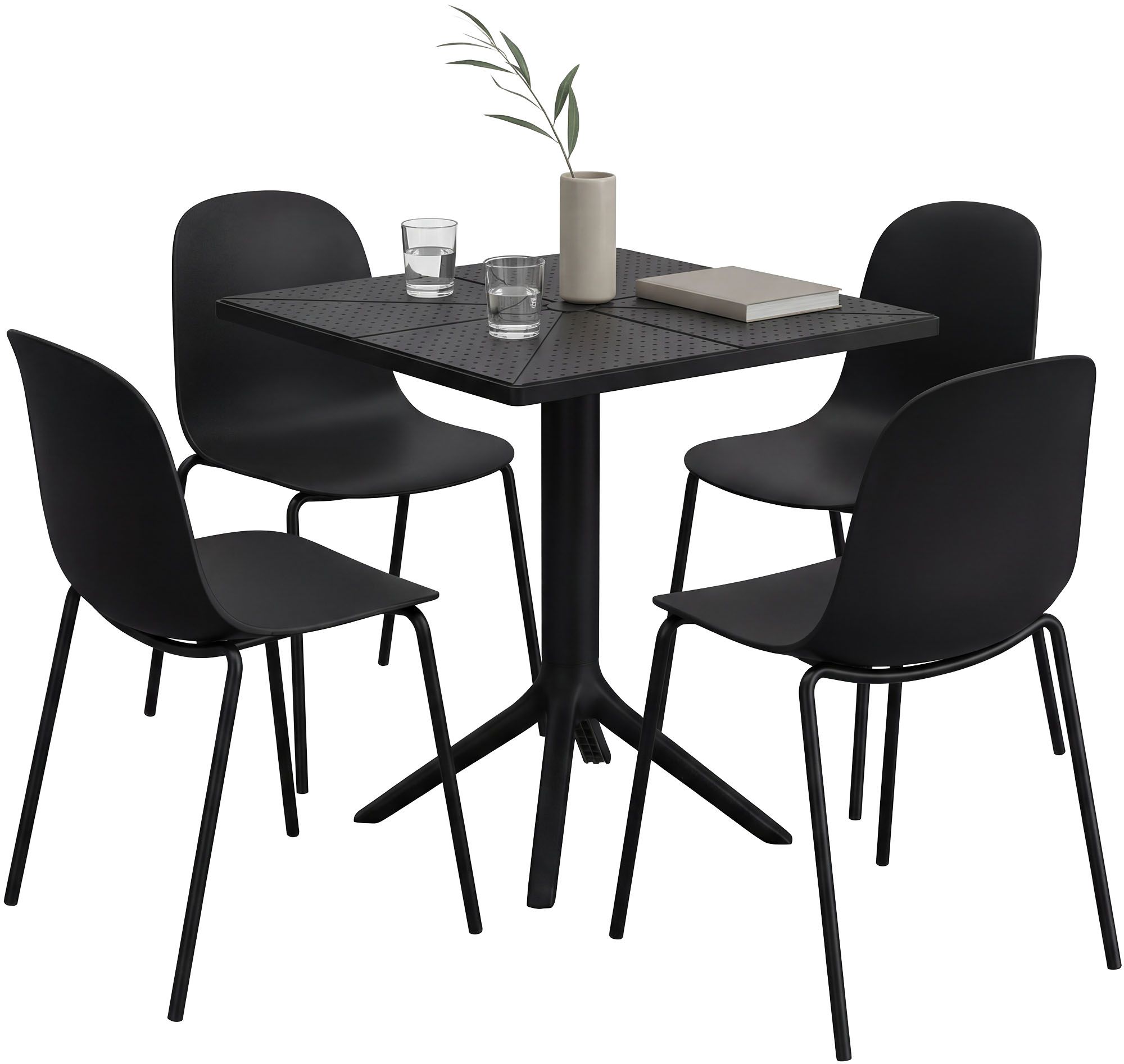 Salon de jardin Nerra avec 4 chaises